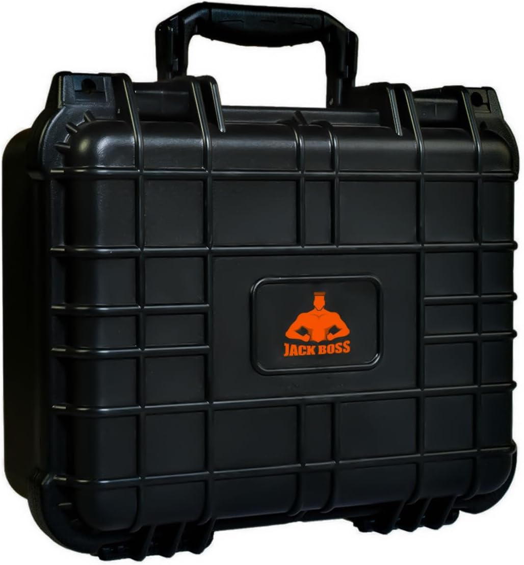 14x 11.5x 6.5 Inch Hard Case, Portable Weather Waterproof Protective Camera Case with Customizable Foam, Fit Use of Drones, Camera, Equipments, Black，upgraded