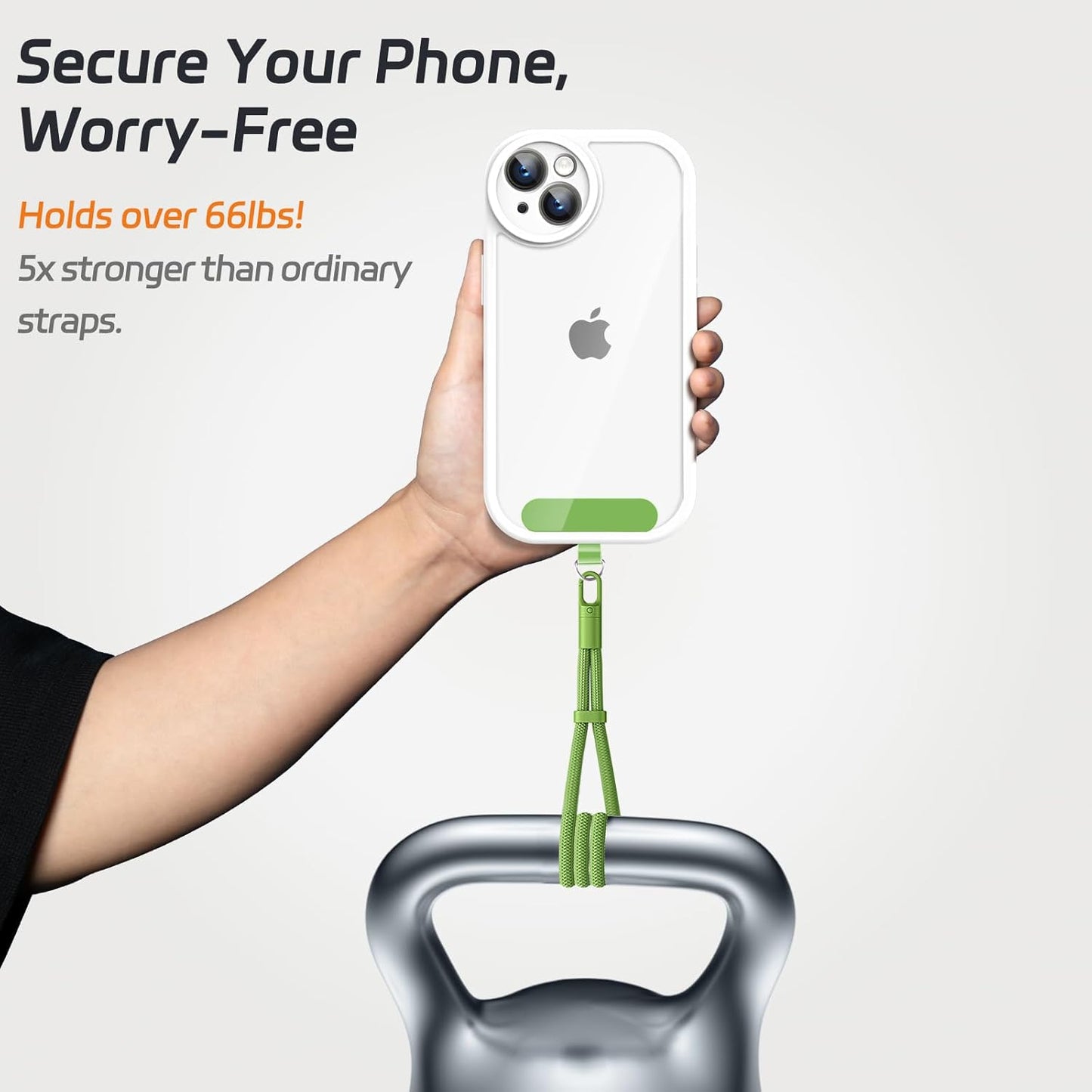 2 Pack Phone Lanyard,2×Phone Neck Strap,4×Tether Tabs,Universal Cell Phone Multifuctional Patch Polyester Lanyards,Cell Phone Lanyards for Women and Men(pink+green)