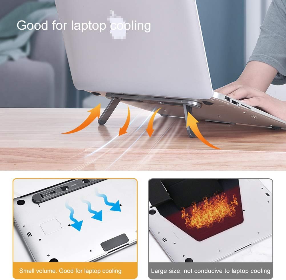 Laptop Stand for Desk,Laptop Cooling Stand,Keyboard Riser, Ergonomic Laptops Elevator for Desk, Laptop Riser Compatible with MacBook Air Pro, with Dell, with HP, More 10-15.6” Laptops
