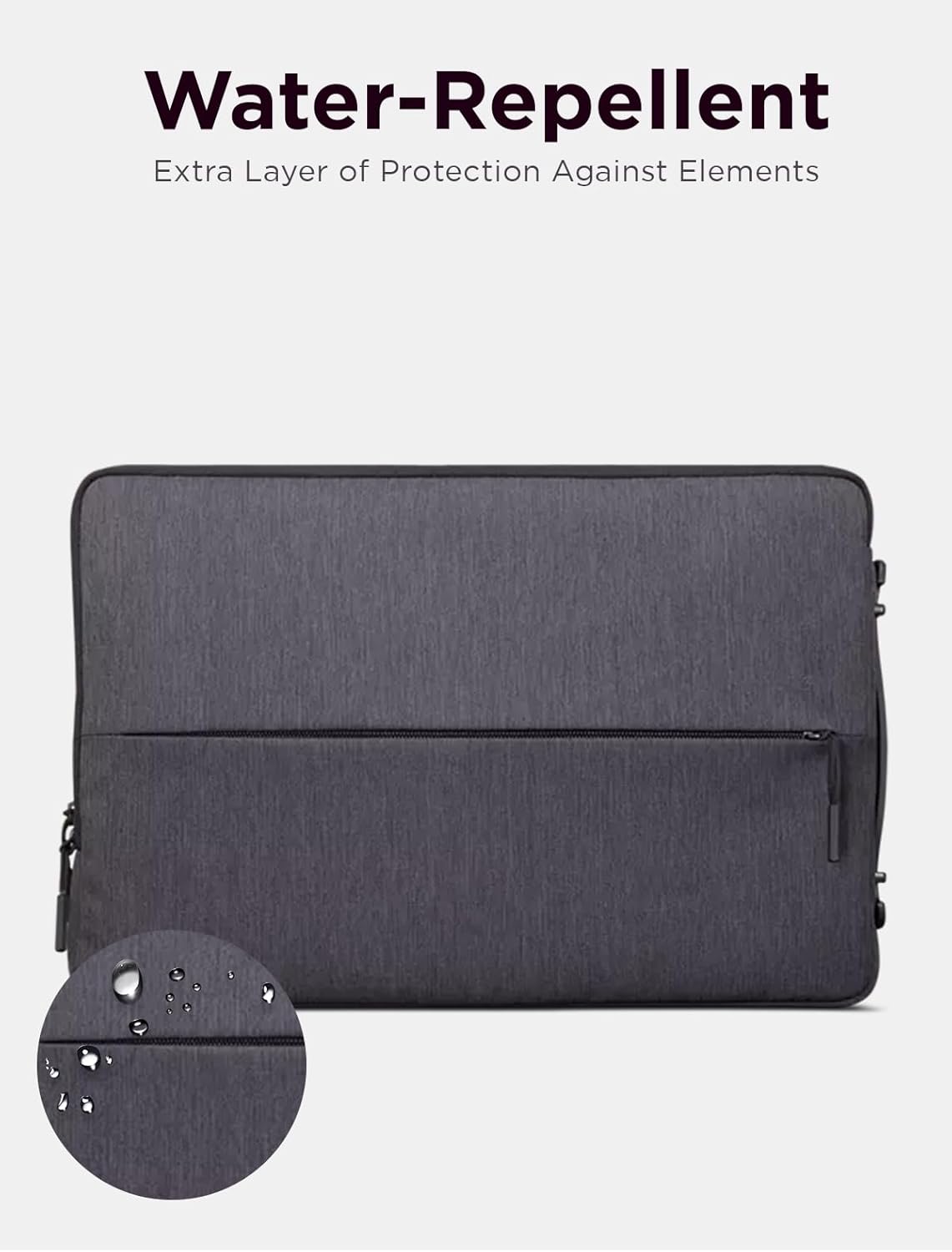 Lenovo Urban Laptop Sleeve 13 Inch for Laptop/ Notebook/Tablet Compatible with MacBook Air/Pro Water Resistant - Charcoal Grey