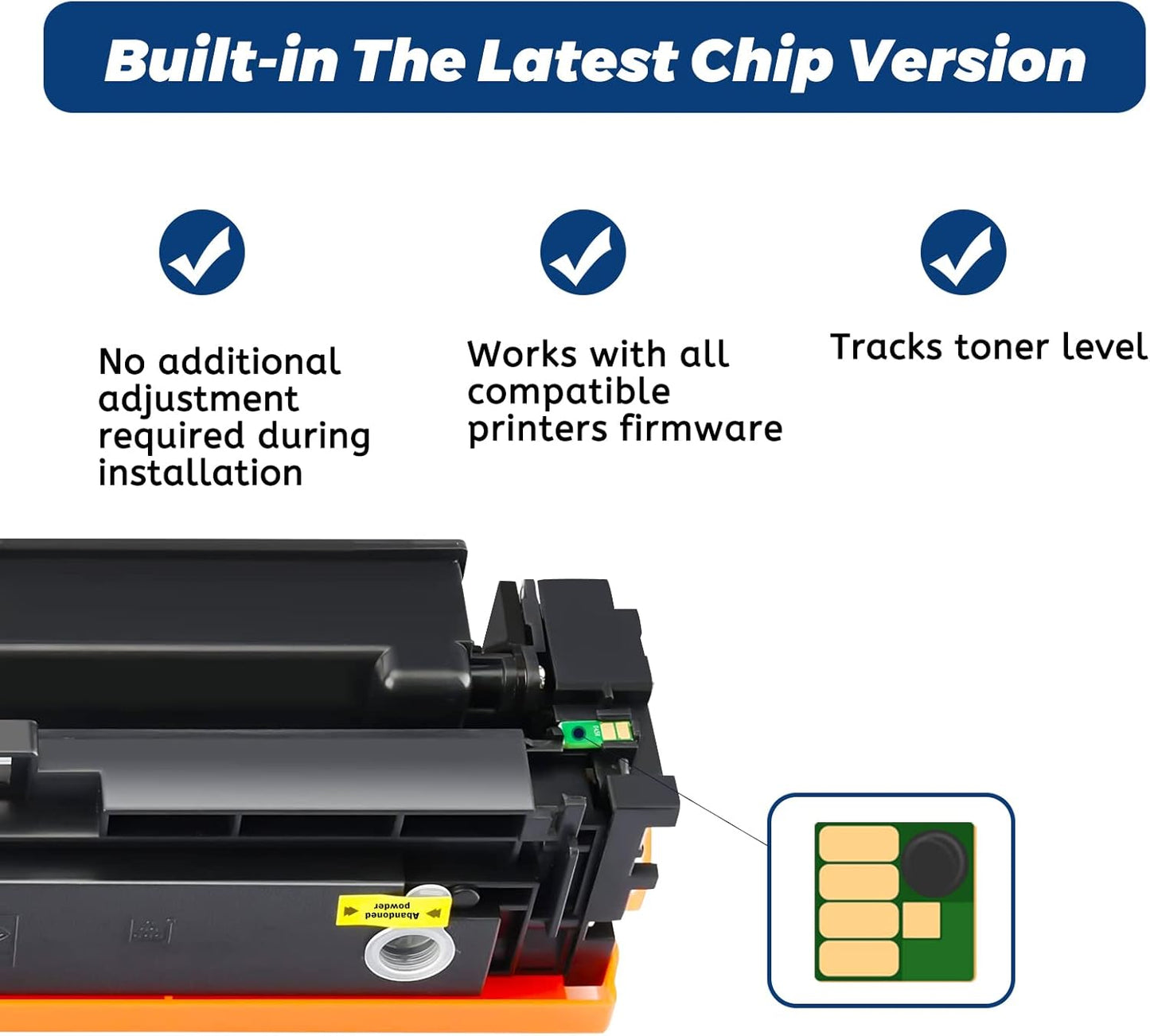 126A Toner Cartridge (with OEM CHIP),Replacement for HP 126 A CE310A CE311A CE312A CE313A for Laserjet Pro 100 Color MFP CP1025nw M175nw,M275 M275NW Printer, 4 Pack Black Cyan Magenta Yellow