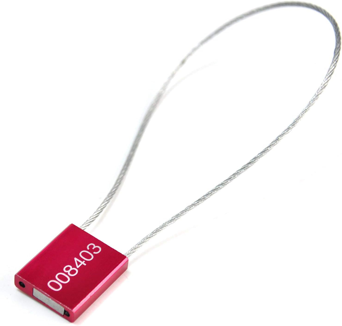 LeadSeals(R) 500 Red Steel Cable Seals - Metal Security Tags - Truck Trailer Seal - Anti-Tamper - Pull-Tite - ISO 17712