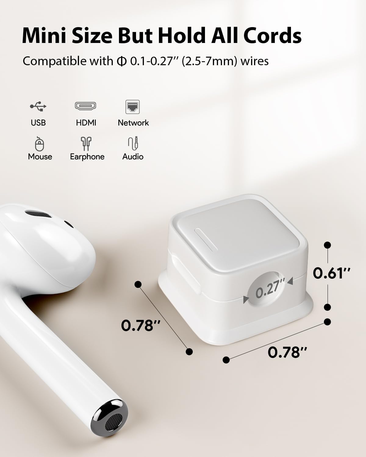 18 Pack Magnetic Cord Organizer Holder,Strong Adhesive Desk Cable Management Easy Open,Organize Phone Charging Cords Wire Holder Organizer Neatly for Home,Office,Car,Desk,Nightstand-White