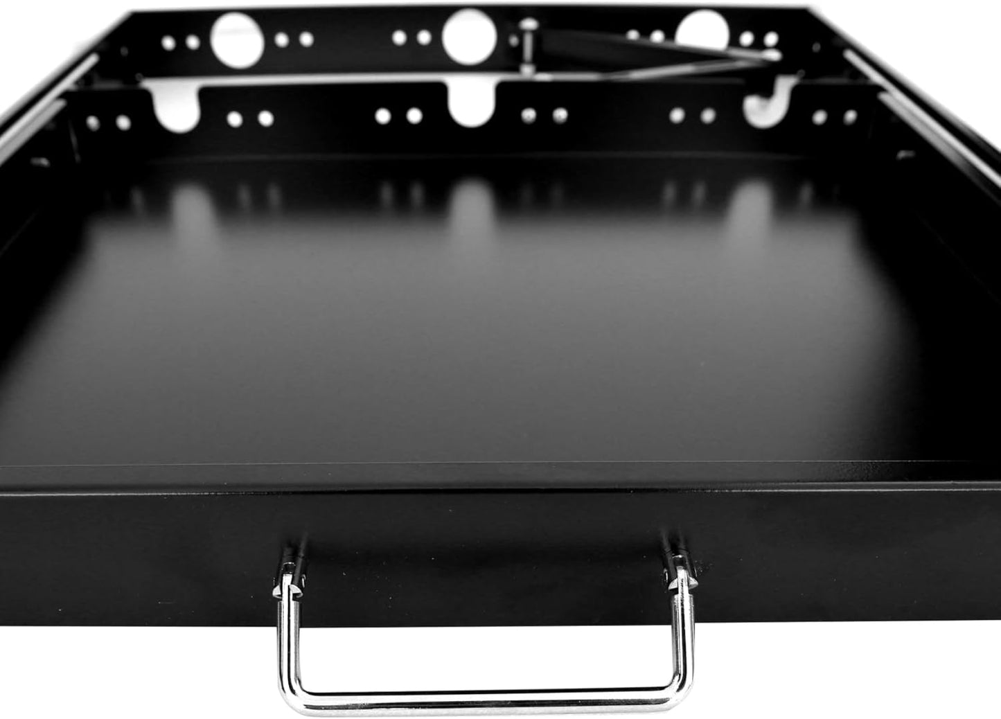 1U Keyboard Drawer 19in Sliding Keyboard Tray 17.75in Deep -Depth After Extension 26.75in with Cable Manager for Server Rack/Cabinet/Thickened Cold Rolled Steel GLOBALRACK 1U Drawer,17-26