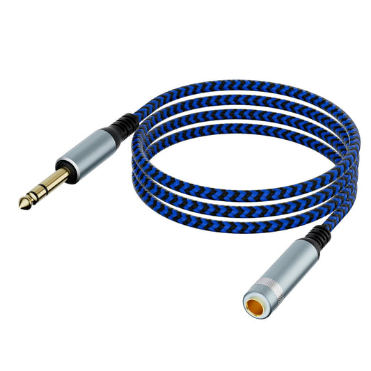 LDKCOK 1/4 inch TRS Extension Cable 20ft, 1/4" Male to Female Stereo Headphone Guitar Cable