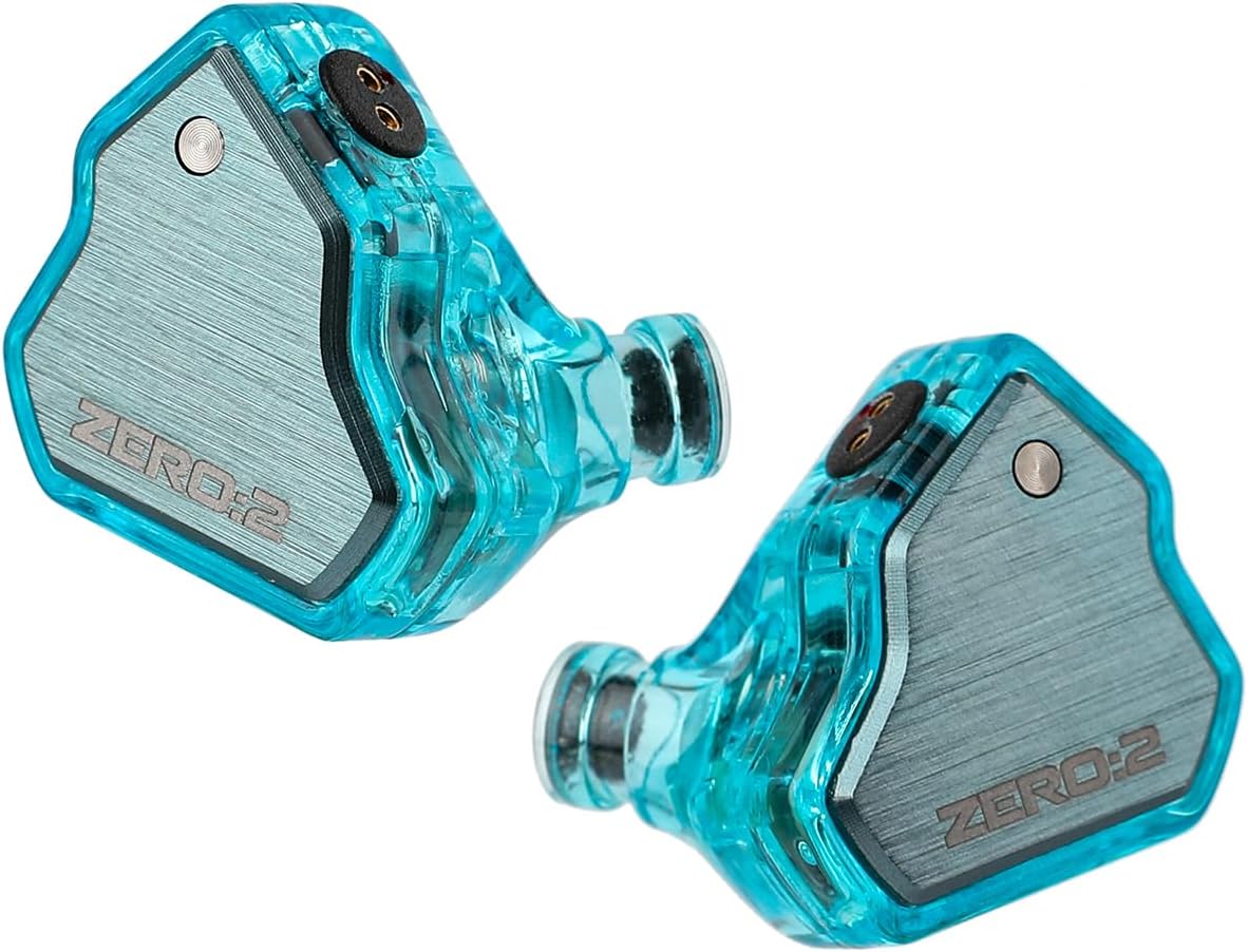 Linsoul 7Hz x Crinacle Zero:2 in Ear Monitor, Updated 10mm Dynamic Driver IEM, Wired Earbuds Earphones, Gaming Earbuds, with OFC IEM Cable for Musician (Blue)