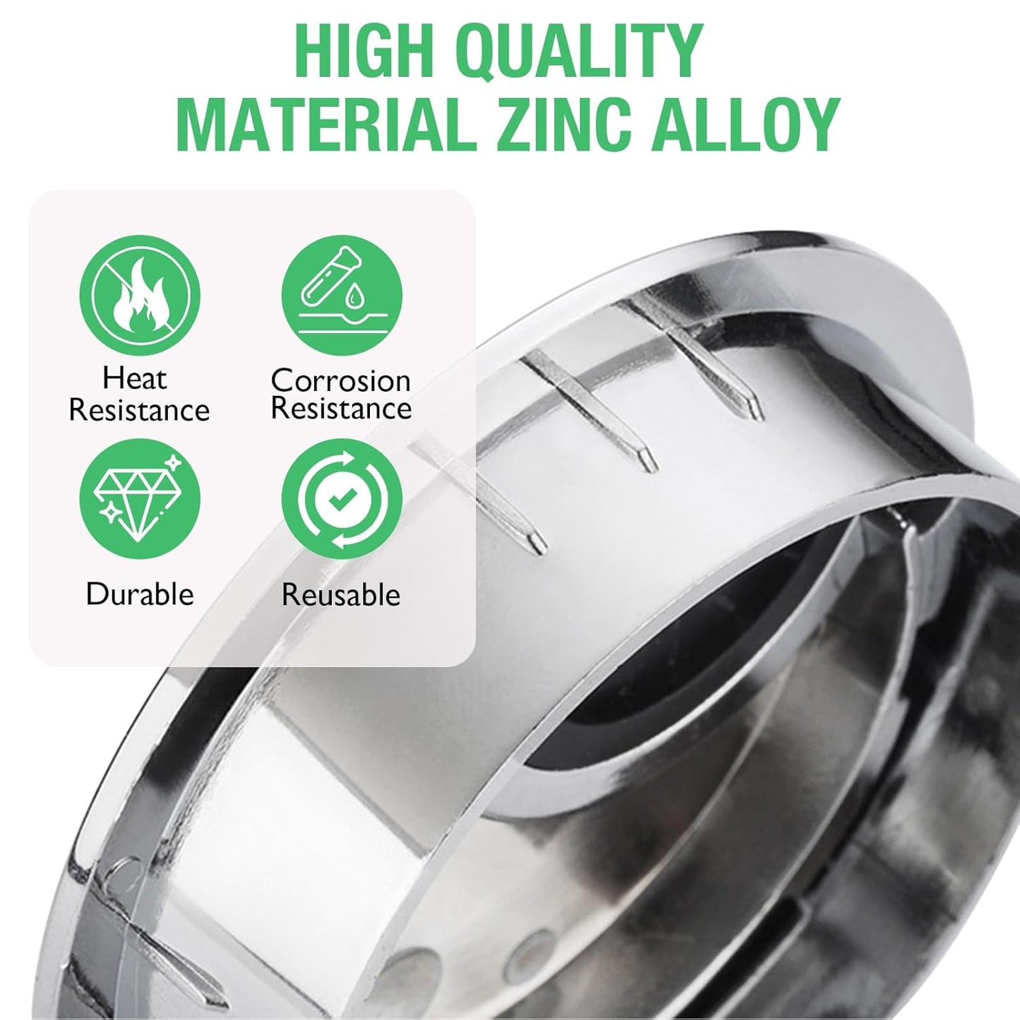 1 Pcs Desk Grommet 2-1/16" / 53 mm, Desk Cord Hole Cover, Cable Grommet Metal Zinc Alloy Materilal, Desk Hole Grommet for Home & Office Pc, Detachable Cable Cord Organizer-Bright Silver