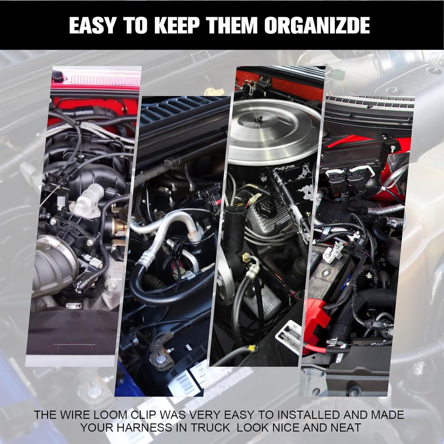 130 Pcs Push Mount Cable Ties Standard Zip Tie Mount Car Wire Loom Routing Clips for Polaris UTV Jeep Wrangler Vehicles Home Appliances 6 Different Sizes Universal Management Cable Ties