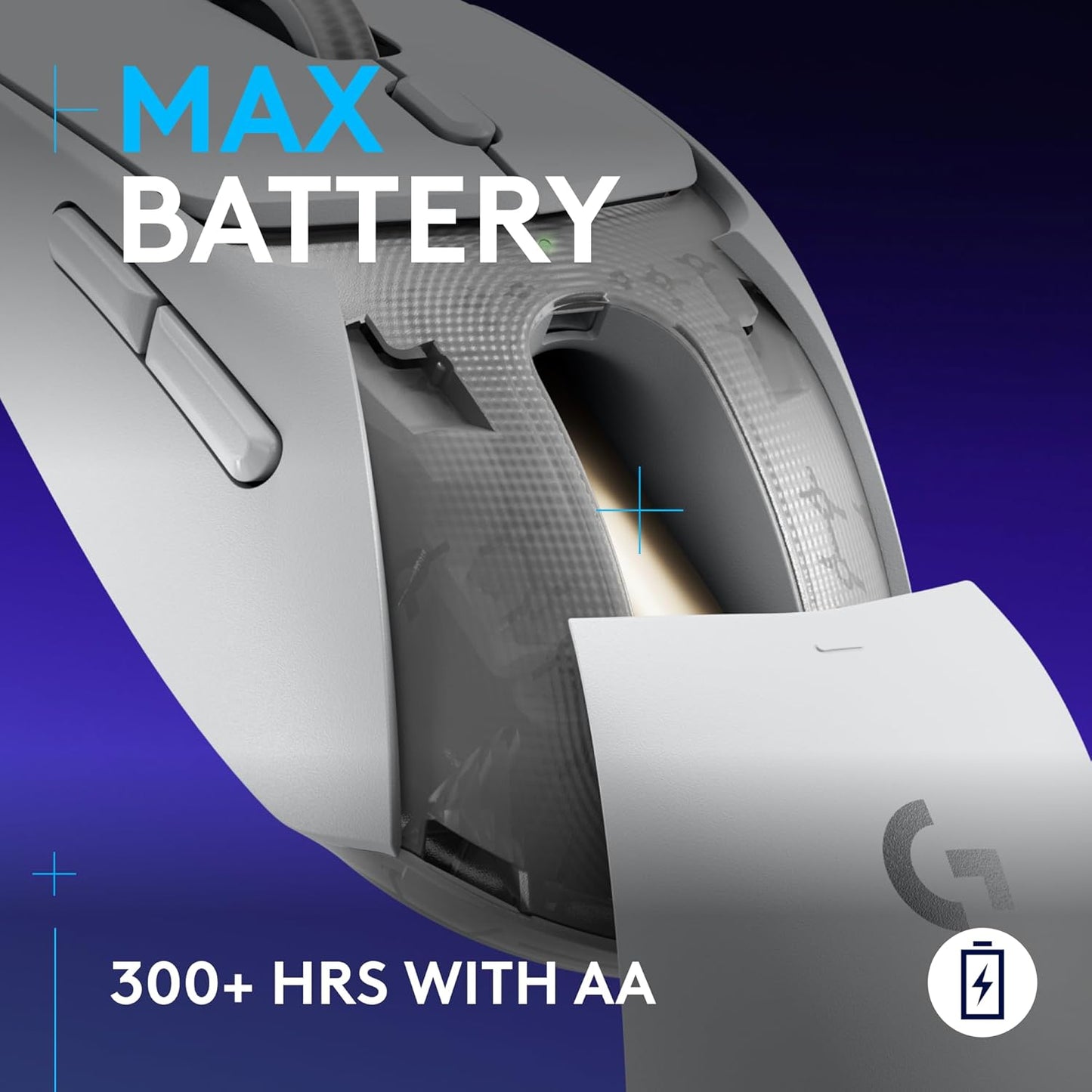 Logitech G309 Lightspeed Wireless Gaming Mouse, Lightweight, LIGHTFORCE Switches, Hero 25K Sensor, 300+ hr Battery, 6 Programmable Buttons, PC & Mac - White