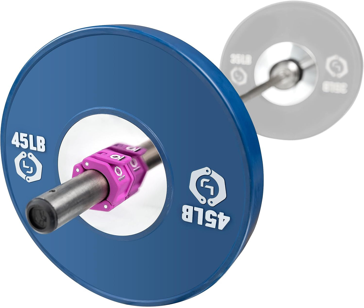 Lock-Jaw Sport Olympic Barbell Collar - Quick Release Barbell Clamp (Purple)