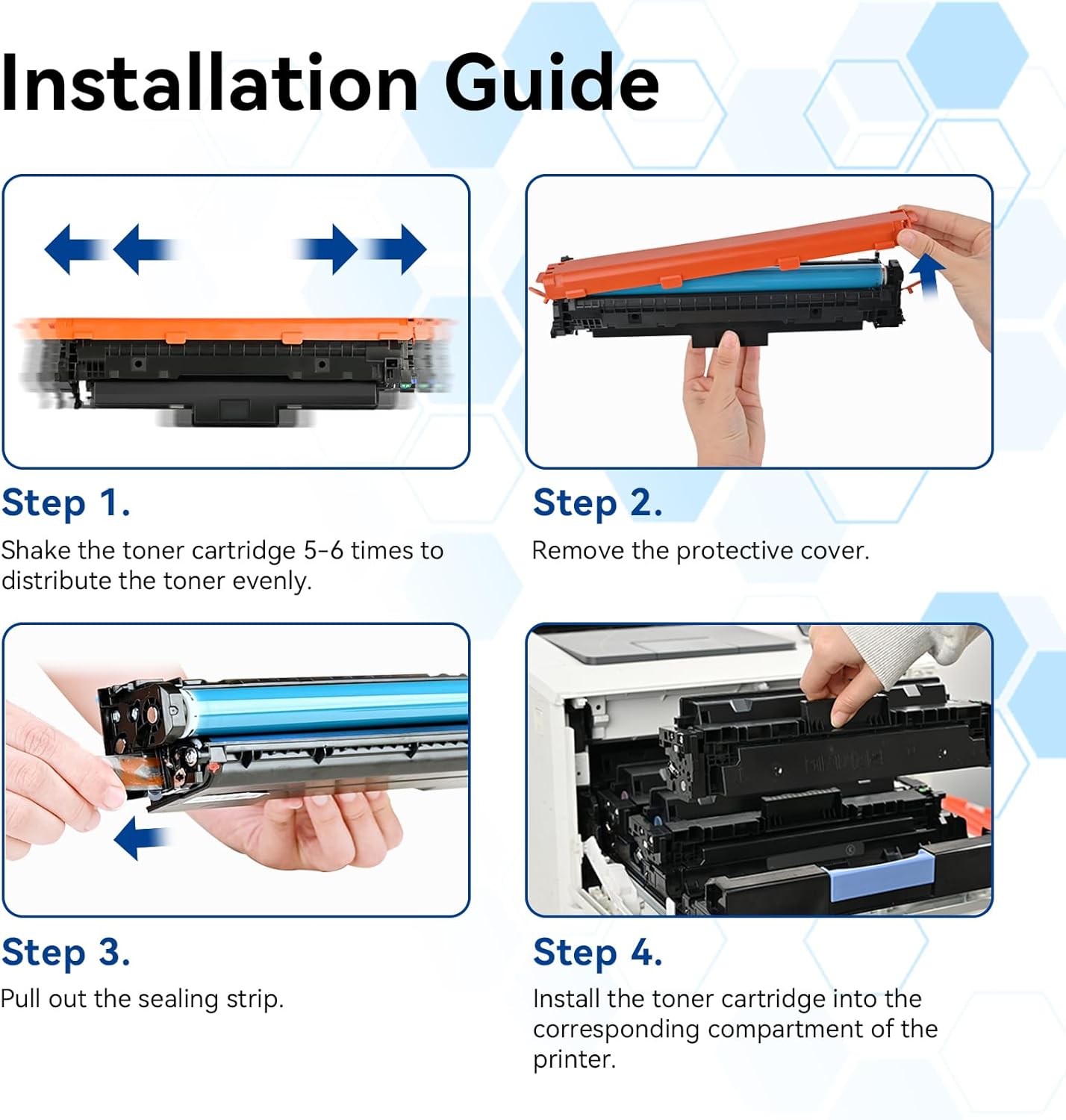 LEMERO 210X Compatible Toner Cartridge Replacement for HP 210X 210A Toner Cartridges for HP Color Laserjet Pro MFP 4301dw 4301fdn 4201dn 4201dw Printer (with Chip for HP 210X 210A High Yield-4 Packs)
