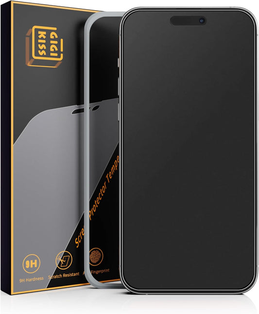 2 Pack for iPhone 16 Pro Matte Screen Protector 6.3 inch, Anti Fingerprint Anti Glare Screen Protector Tempered Glass Easy Installation