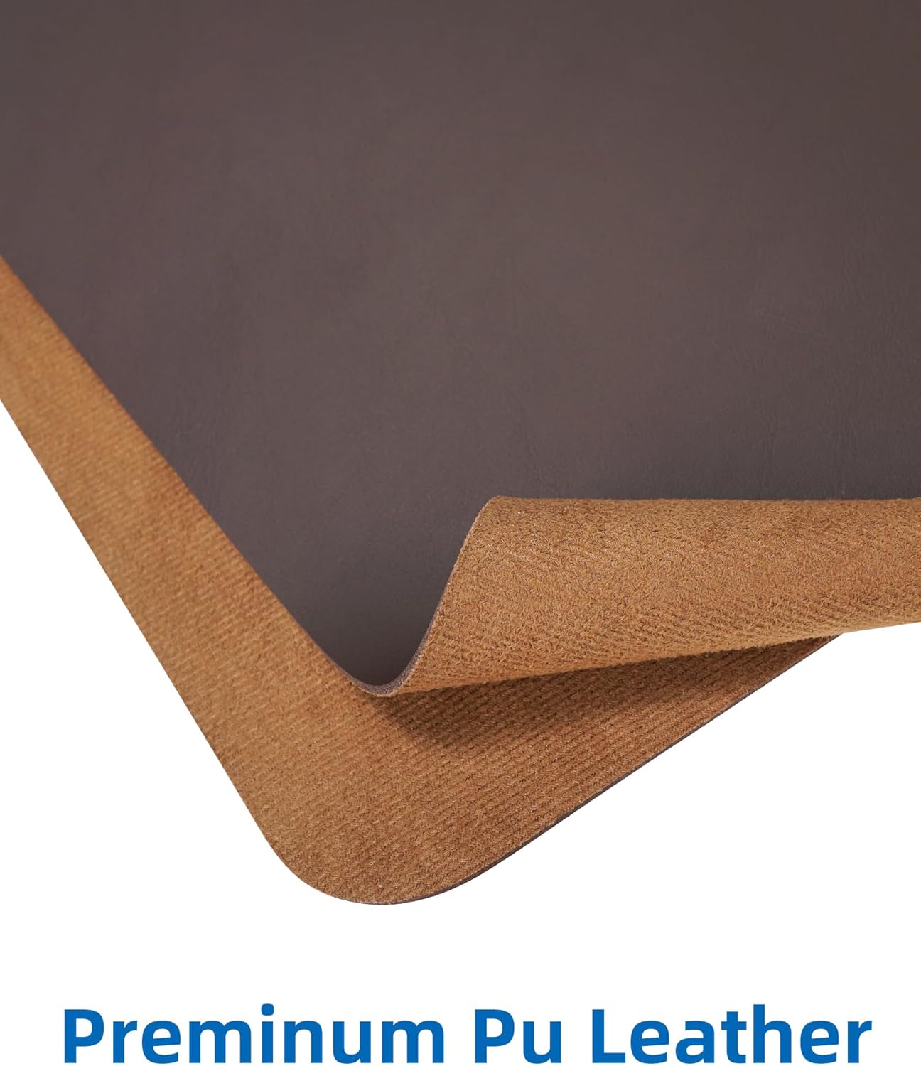 Leather Desk Pad Protector,48" x 23"Large Desk mat,Office Desk Mat, Non-Slip PU Leather Desk Blotter,Mouse pad,Waterproof Keyboard mat for Office/Home/Decor (Coffee)