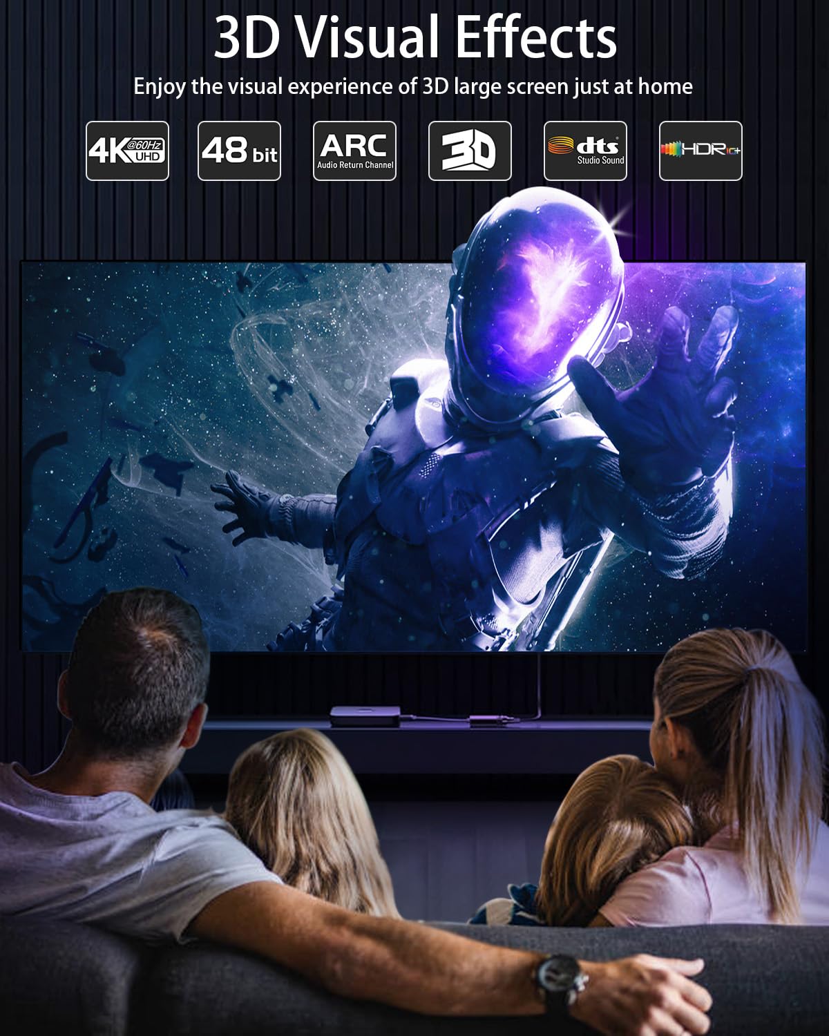 LEADSTAR HDMI Cable 4K 50 ft / 15M, Long High Speed HDMI 2.0 Cord Braided | Ultra HD, 1080p, ARC, 3D, HDCP 2.2 | for Xbox, PS5, TV, Laptop, Monitor