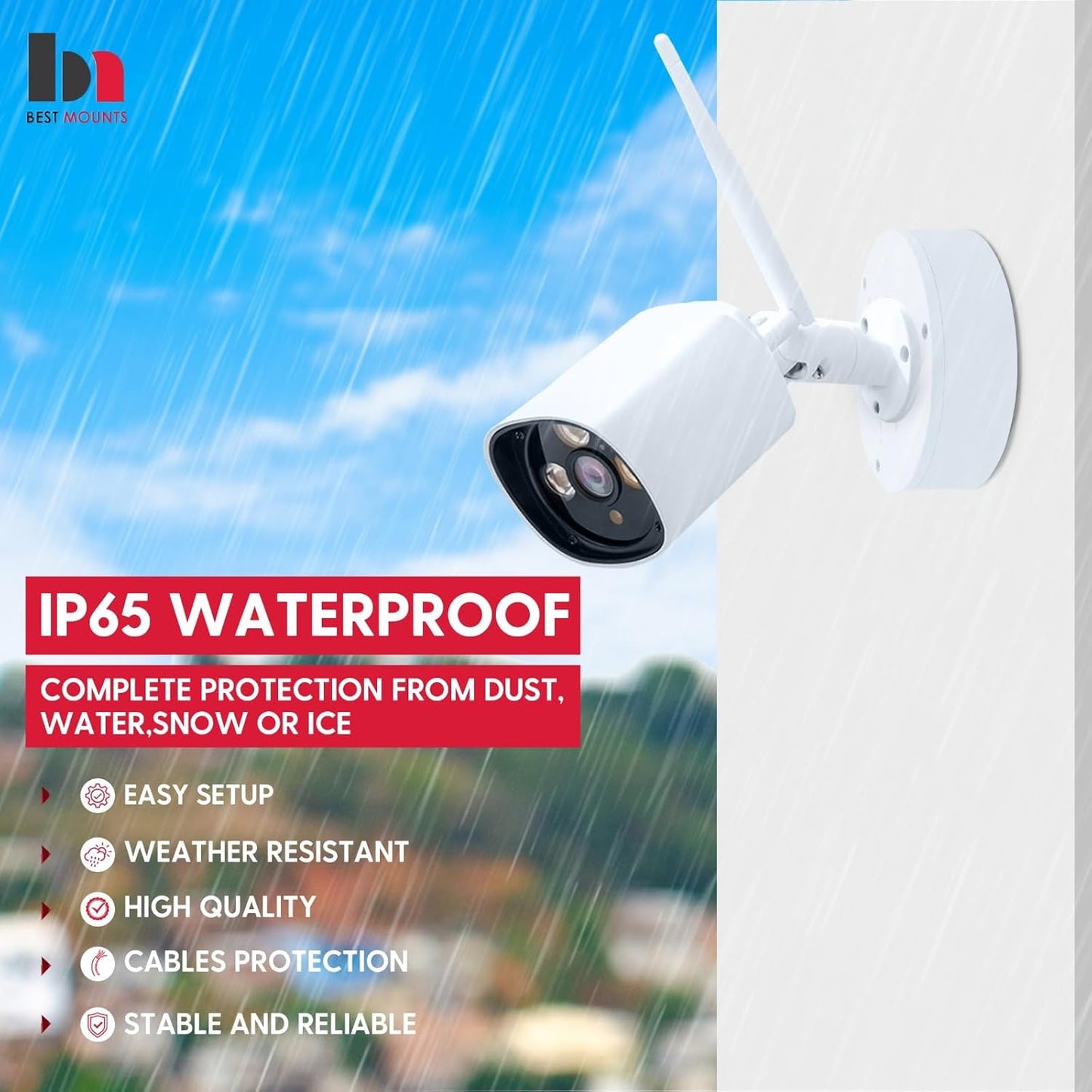 2 Pack PFA130-E Security Camera Junction Box-Premium ABS Security Camera Mount Bracket-Waterproof Universal Camera Junction Box for Mounting Surveillance Cameras-Outdoor Security Camera Box