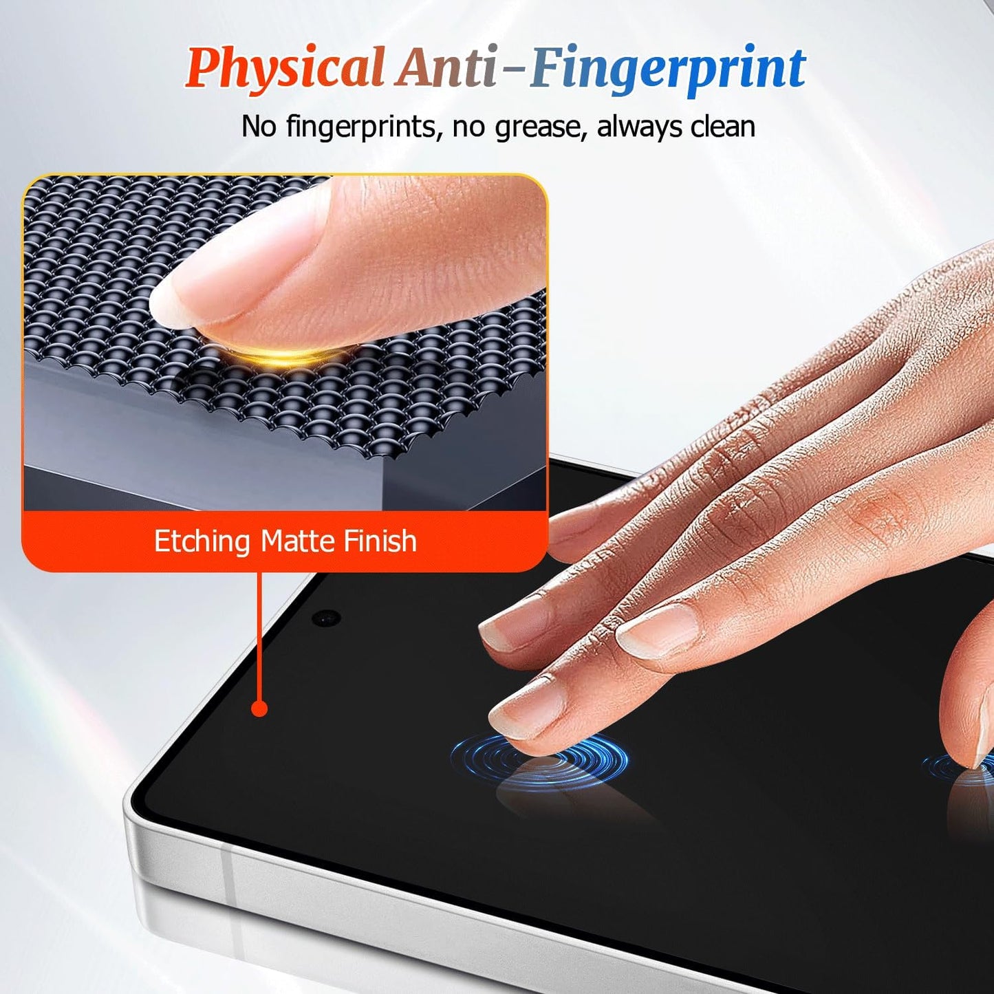 2 Pack Galaxy S24 Plus/S25 Plus Matte Screen Protector,9H Hardness Tempered Glass,Anti-Glare,Anti-Scratch,Smooth and Responsive Absolute,High Definition,Fingerprint Unlock, With Installation Frame