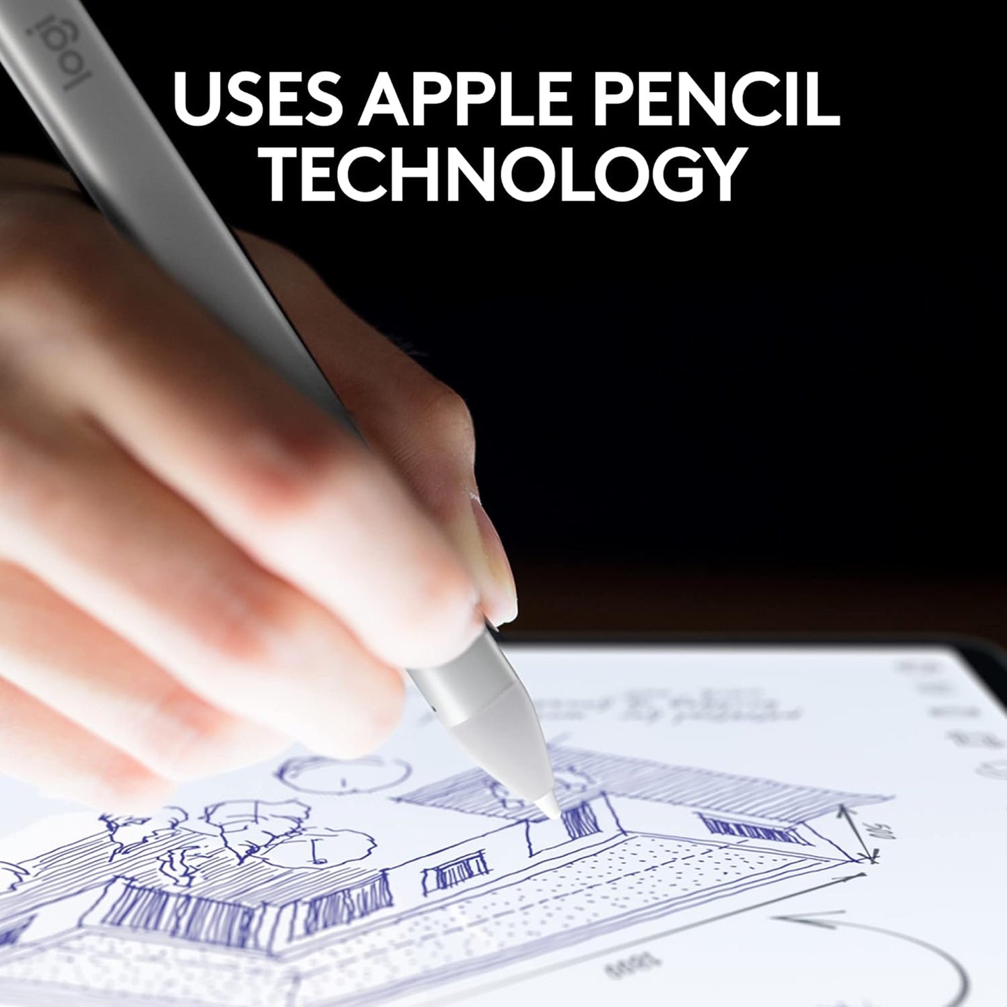 Logitech Combo Touch iPad Pro 11-inch (1st, 2nd, 3rd & 4th gen - 2018, 2020, 2021, 2022) Keyboard Case and Logitech Crayon (USB-C) Digital Pencil (2018 releases and later) - Sand, USA Layout