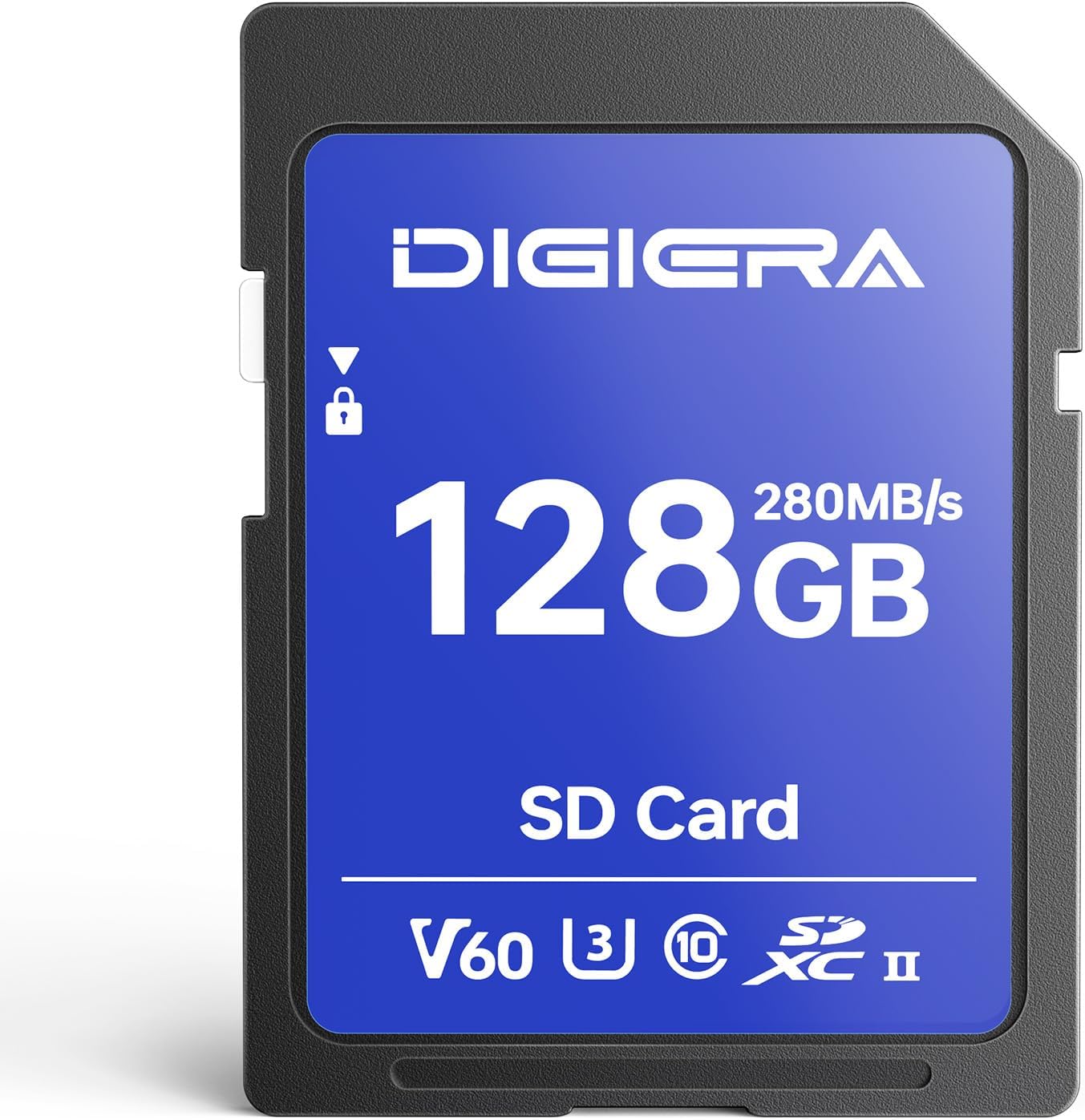 128GB LSU100 SDXC UHS-II Memory Card - up to 280MB/s, C10, U3, V60, 6K, SD Card for Computers, Digital Cameras, Home Theatre Devices, Car Navigation Systems (1 Pack)