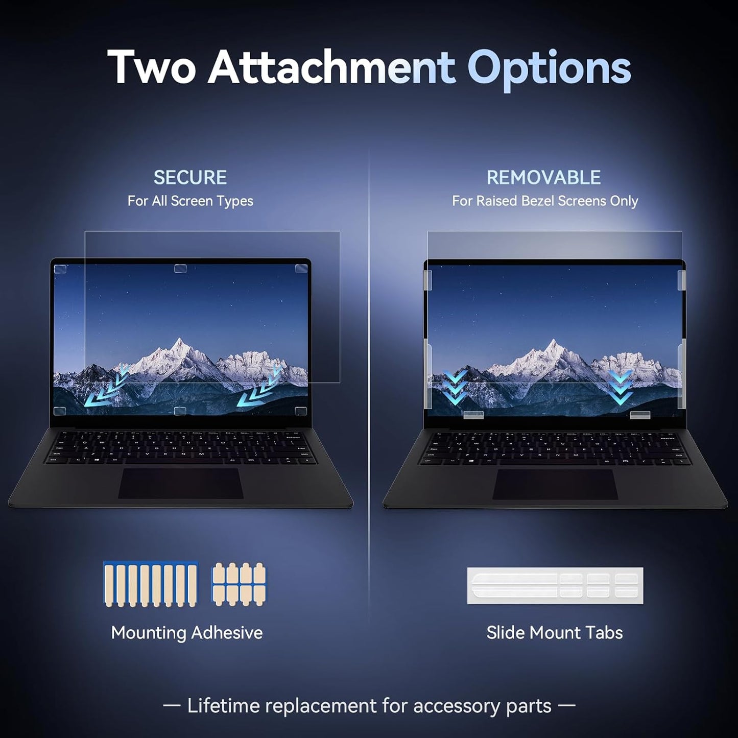 13.3 Inch Laptop Privacy Screen Compatible with Lenovo Hp Dell Acer Asus Thinkpad Envy Xps, 16:10 Aspect Removable Anti Glare Blue Light Filter Protector,13 in Computer Monitor Privacy Shield