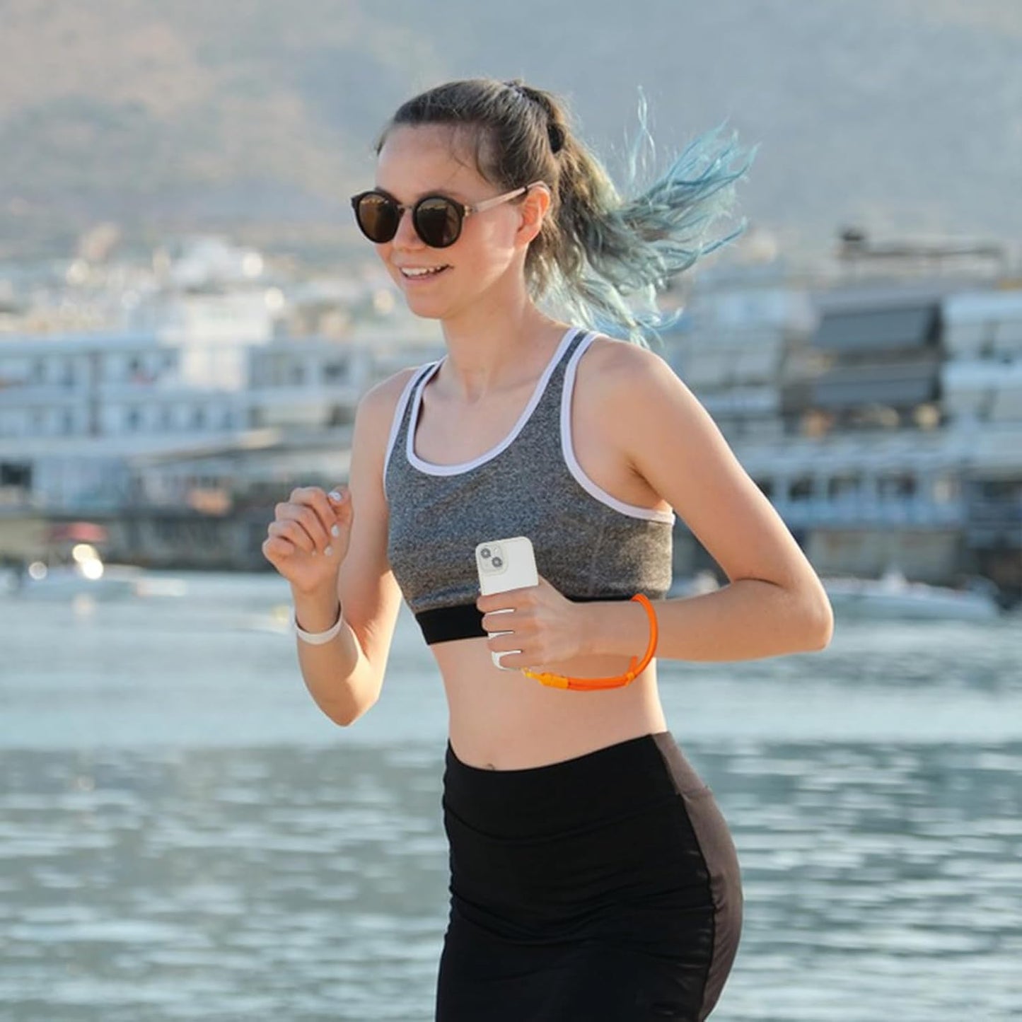 2 Pack Phone Lanyard,2×Hand Wrist Strap,4×Tether Tabs,Universal Cell Phone Multifuctional Patch Polyester Lanyards,Cell Phone Hand Strap for Women and Men(purple+orange)