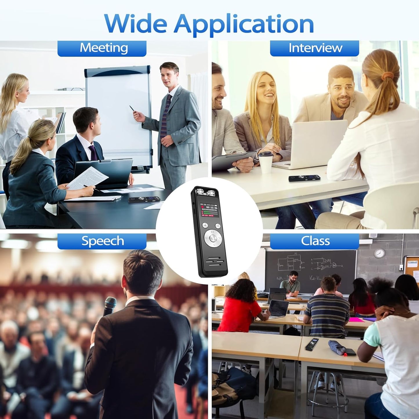 128GB Digital Voice Recorder with Playback - Voice Activated Recorders for Lectures/Meetings/Interviews, 9300Hours Audio Recorder Device, Dictaphone Tape Recorder Portable Mini with USB and Mp3 Player