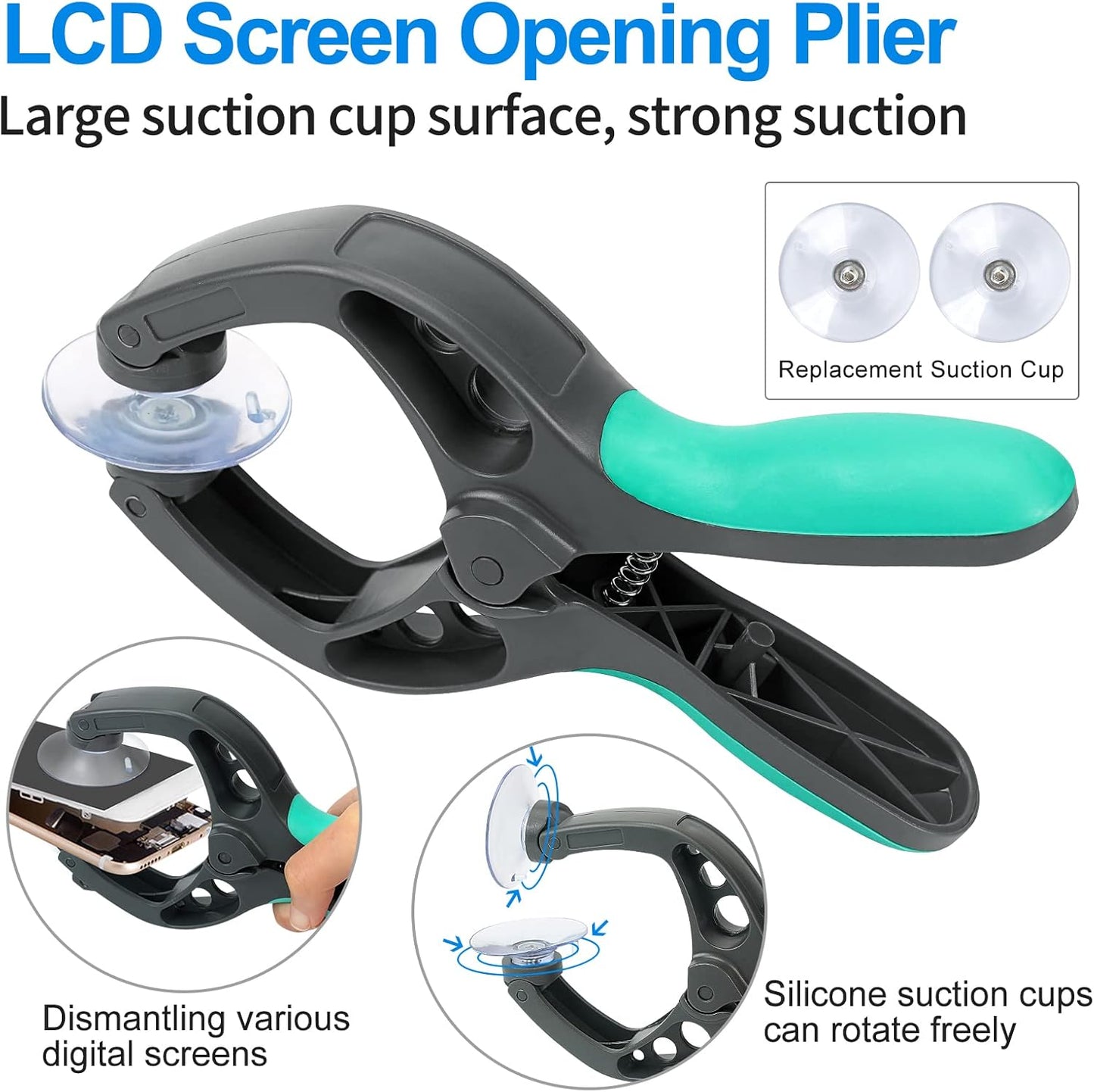 13 Pcs Precision Screwdriver Set Magnetic, Electronics Opening Pry Tools Repair Kit with LCD Screen Opening Suction Cup Pliers for Computer, PC, Tablet, Laptop, Eyeglass, Watch