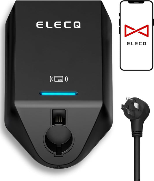 Level 2 EV Charger with Smart Charging - Solar Mode, OCPP Compatible, Active Load Management, Wi-Fi Enabled for Full Control EVSE, 40A NEMA 14-50 Plug-in Electric Car Charger for Home with J1772