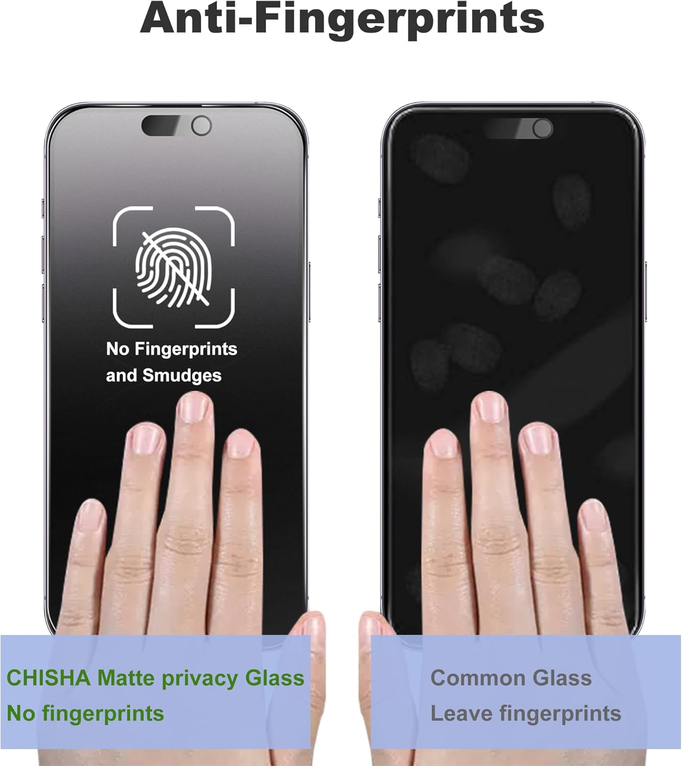 2 Pack Matte Privacy Screen Protector for iPhone 16 Pro Max Screen Protector Anti-Glare, Anti-Spy Tempered Glass Film, Smooth and Responsive Touch Anti-Scratch Glass