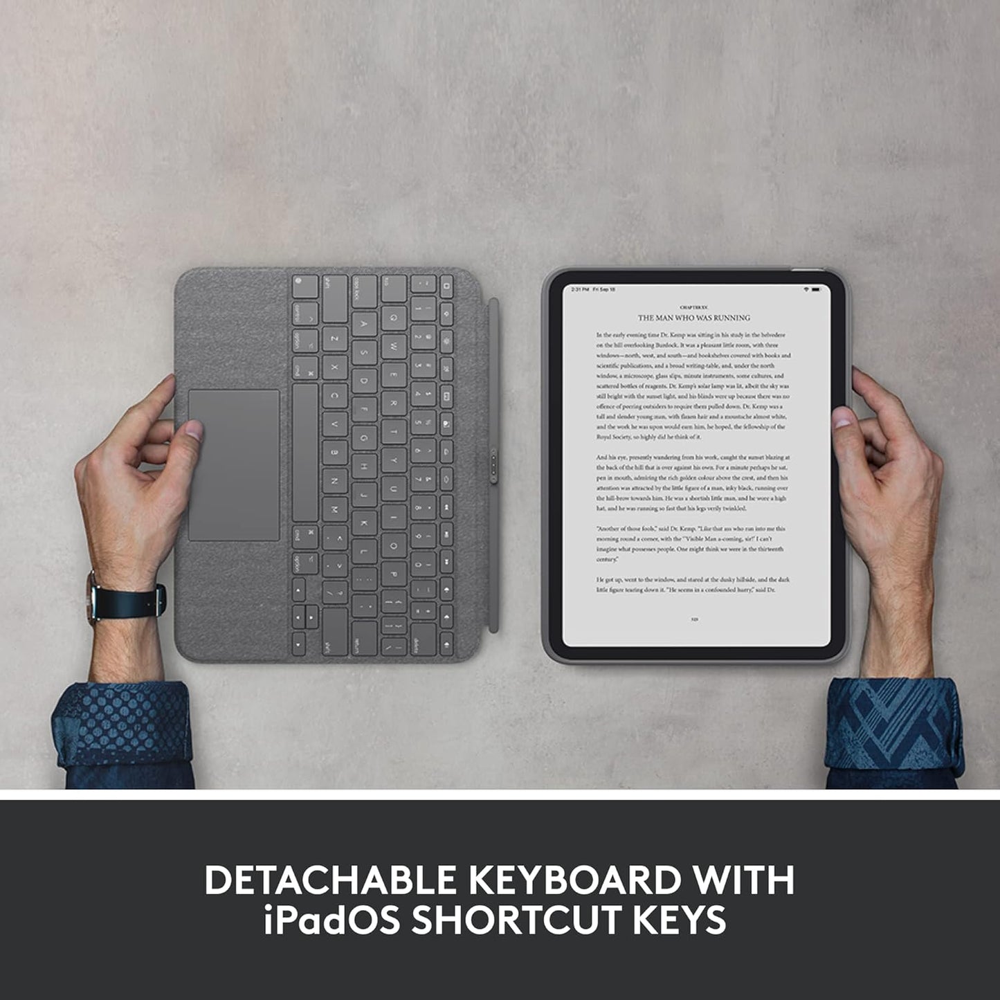 Logitech Combo Touch Keyboard Case for iPad (10th gen & A16) with Detachable Keyboard and Logitech Crayon (USB-C) Digital Pencil for All iPads (2018 Releases and Later)