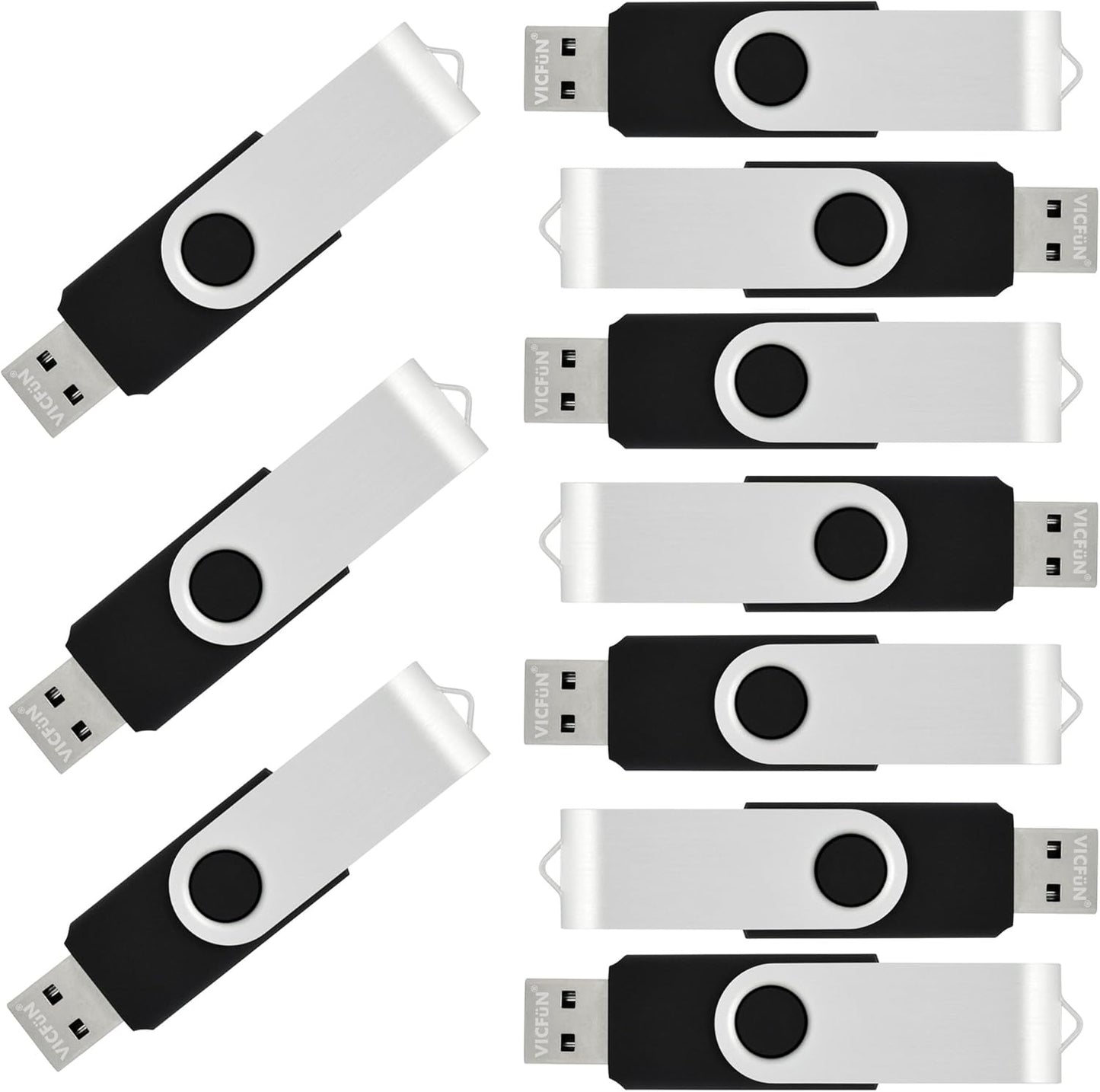 10 Pack 32GB USB Flash Drives Bulk 32GB Flash Drive 10 Pack USB Thumb Drive USB2.0-Black