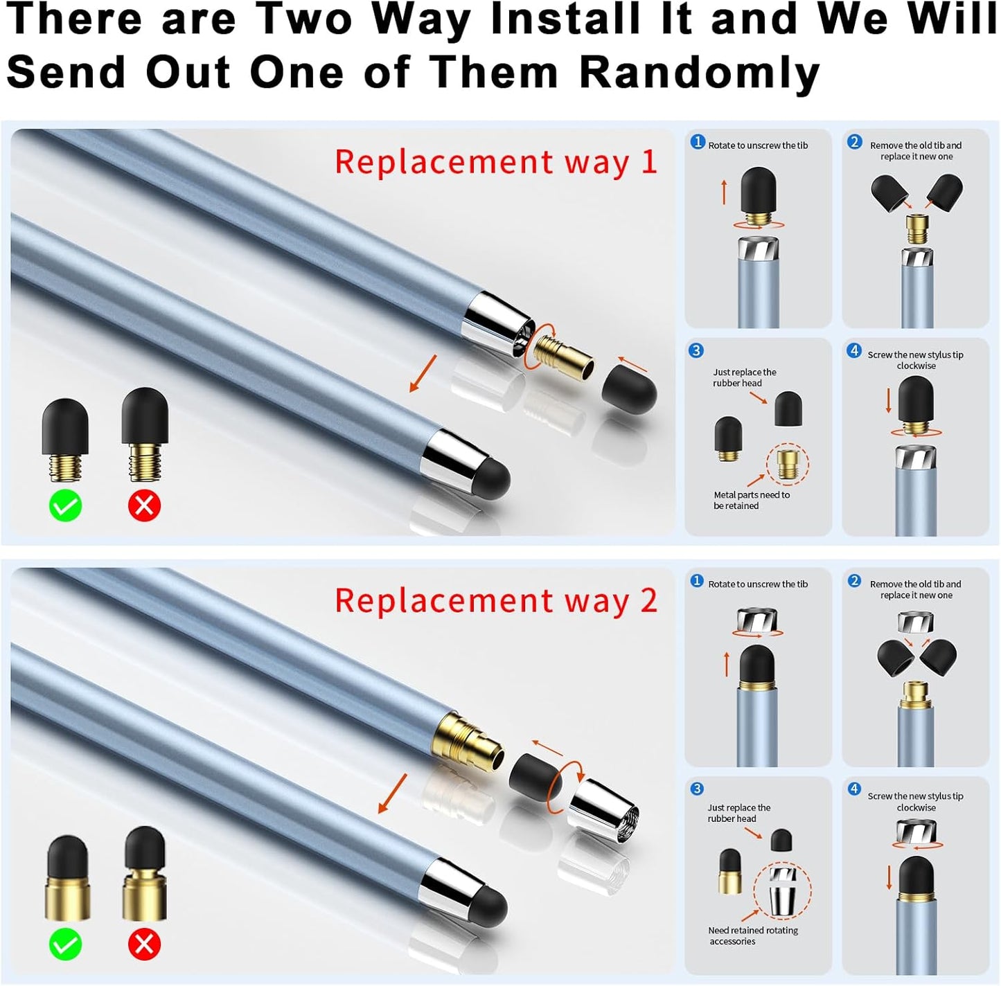 10 PCS Stylus,Stylus Pen for Touchscreen,Stylus 2-in-1 High Sensitivity & Precision Suitable for All Touch Screens of iPhone/ipad/Android Tablets(10 Stylus Pen + 20 Tips)