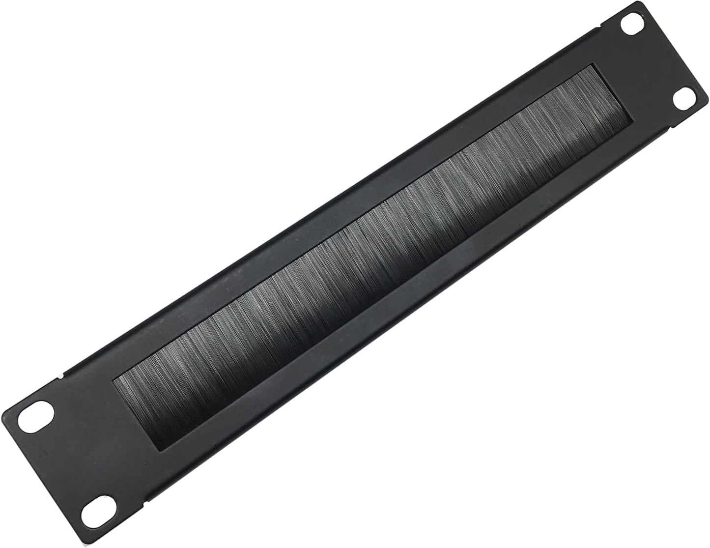 1U Mini 10 inch Brush Cable Management Panel Cable Manager with Brush Strip for Cable Entry in 10 Inch Server Rack, Network Cabinet or Desktop Rack