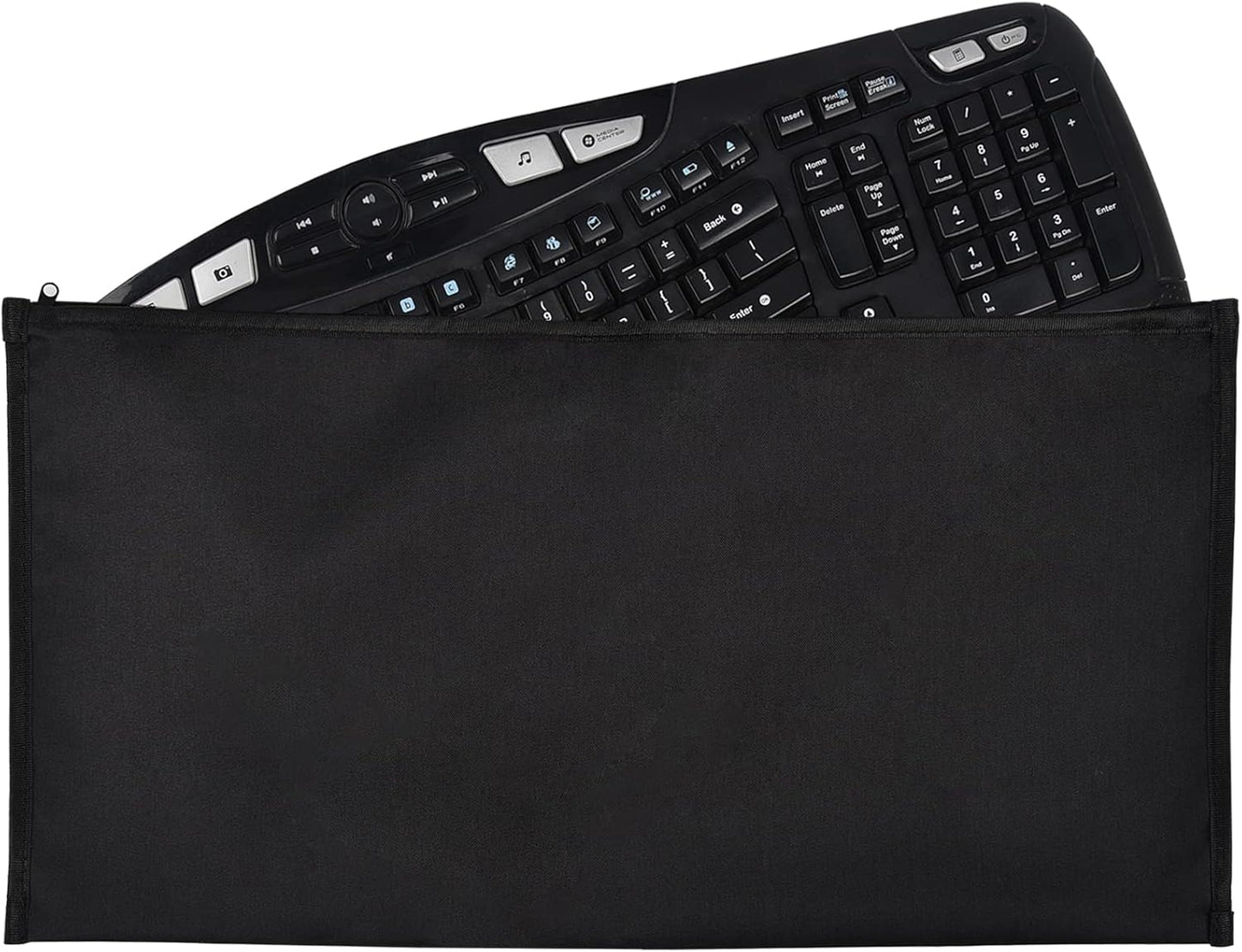 Logitech/Dell/Corsair/Havit/Redragon/Apple Magic Keyboard Dust Cover Pouch Case, Wireless/Wired Computer Gaming PC Keyboard Protector, Black