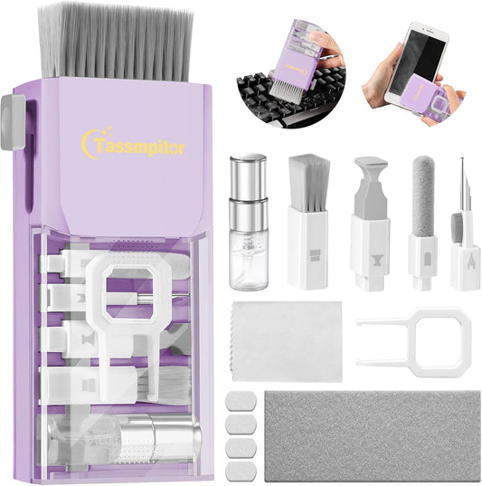 Laptop Screen Keyboard Cleaner Kit, All in 1 Electronic Cleaning Tool for MacBook iPad iPhone Pro Cell Phone, Brush Tool for Tablet, Computer, PC Monitor,TV Camera Lens with Patent, Purple