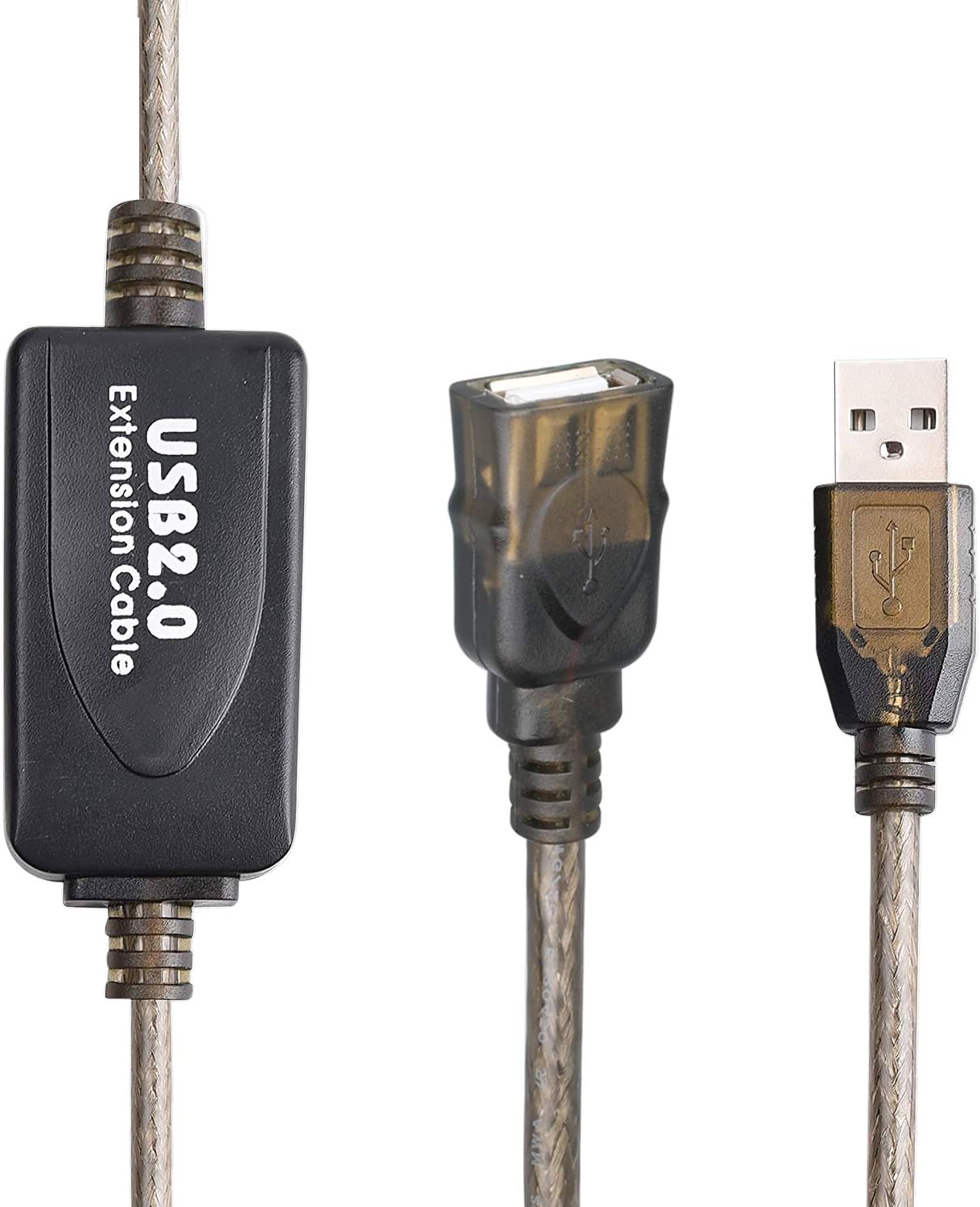 LDKCOK USB 2.0 Type A Male to A Female Active Repeater Extension Cable 50ft, High Speed 480 Mbps