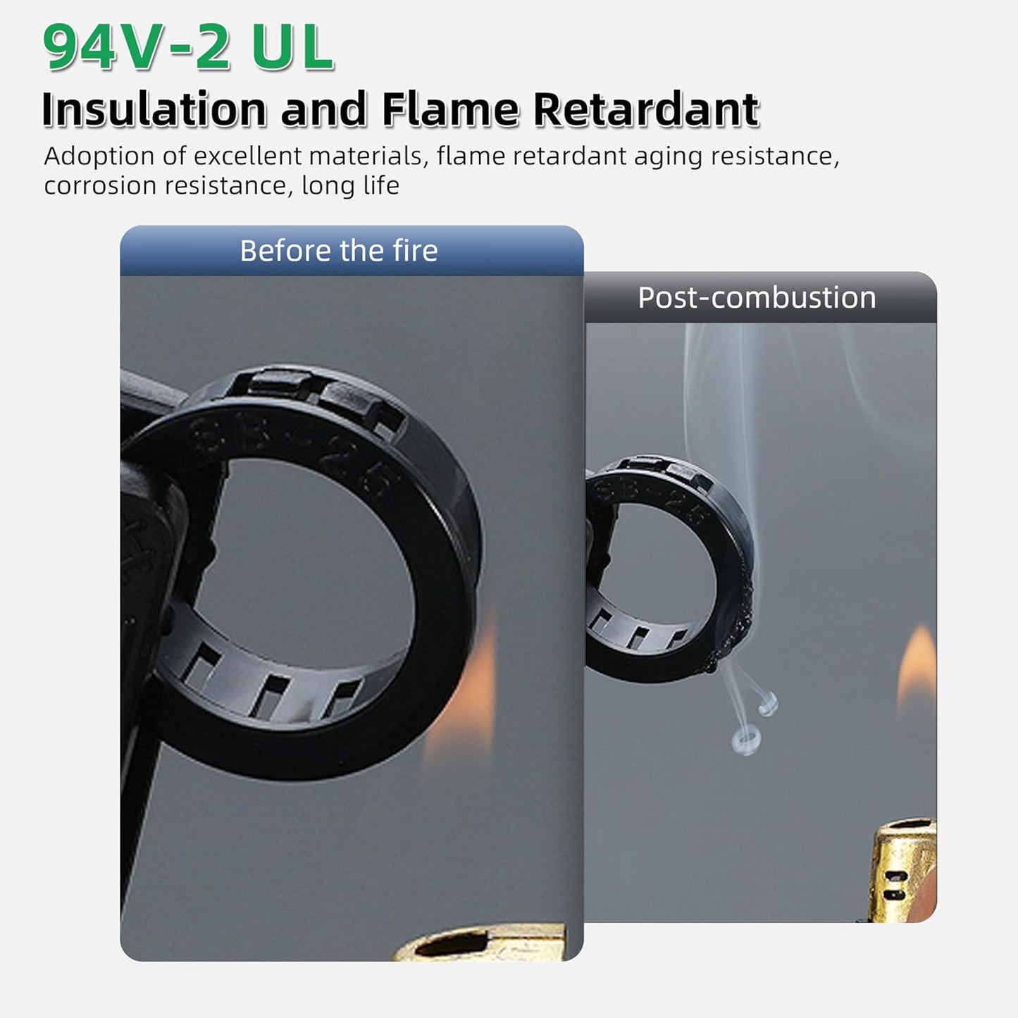 1-3/16"(30mm) Black Snap-in Knockout Insulating Bushing Grommets, Plastic Cable Hole Grommets for Wiring, Round Nylon Snap in Locking Electrical Wire Cord Hose Tubing Bushings Grommets, 15pcs