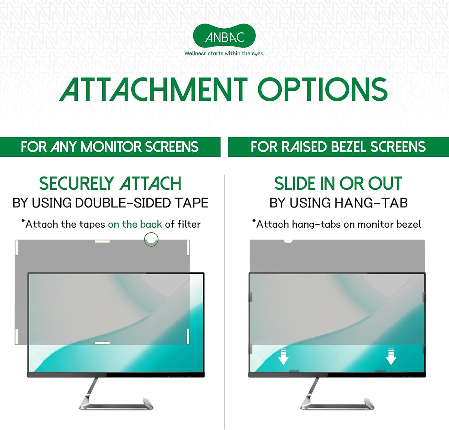 19 Inch Desktop Privacy Screen Shield for 5:4 Monitor - Anti Glare Computer Privacy Screen Cover | Blue Light Blocking Screen Protector | Scratch Resistant UV Filter | Attachment Type