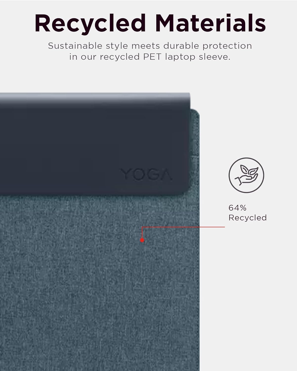 Lenovo Slim Laptop Sleeve 14 Inch Notebook/Tablet - Compatible with MacBook Air/Pro - Eco-Friendly Lightweight Case with Accessory Pocket & Magnetic Closure - Teal