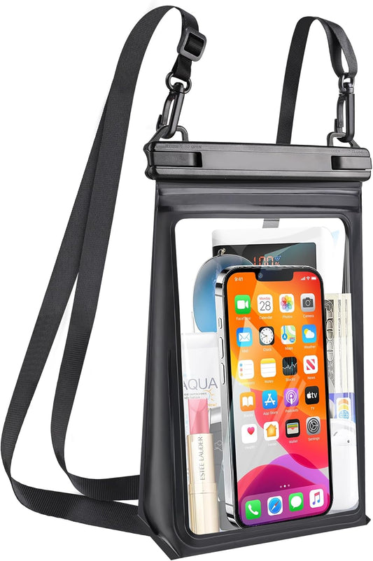 Large Waterproof Phone Pouch, Floating Dry Bag for iPhone 14 13 12 11 Pro Max Galaxy S22 S21 Large Capacity Waterproof Bag Sunscreen Glasses Storage Universal Dry Pouch for Swimming Rafting Boating