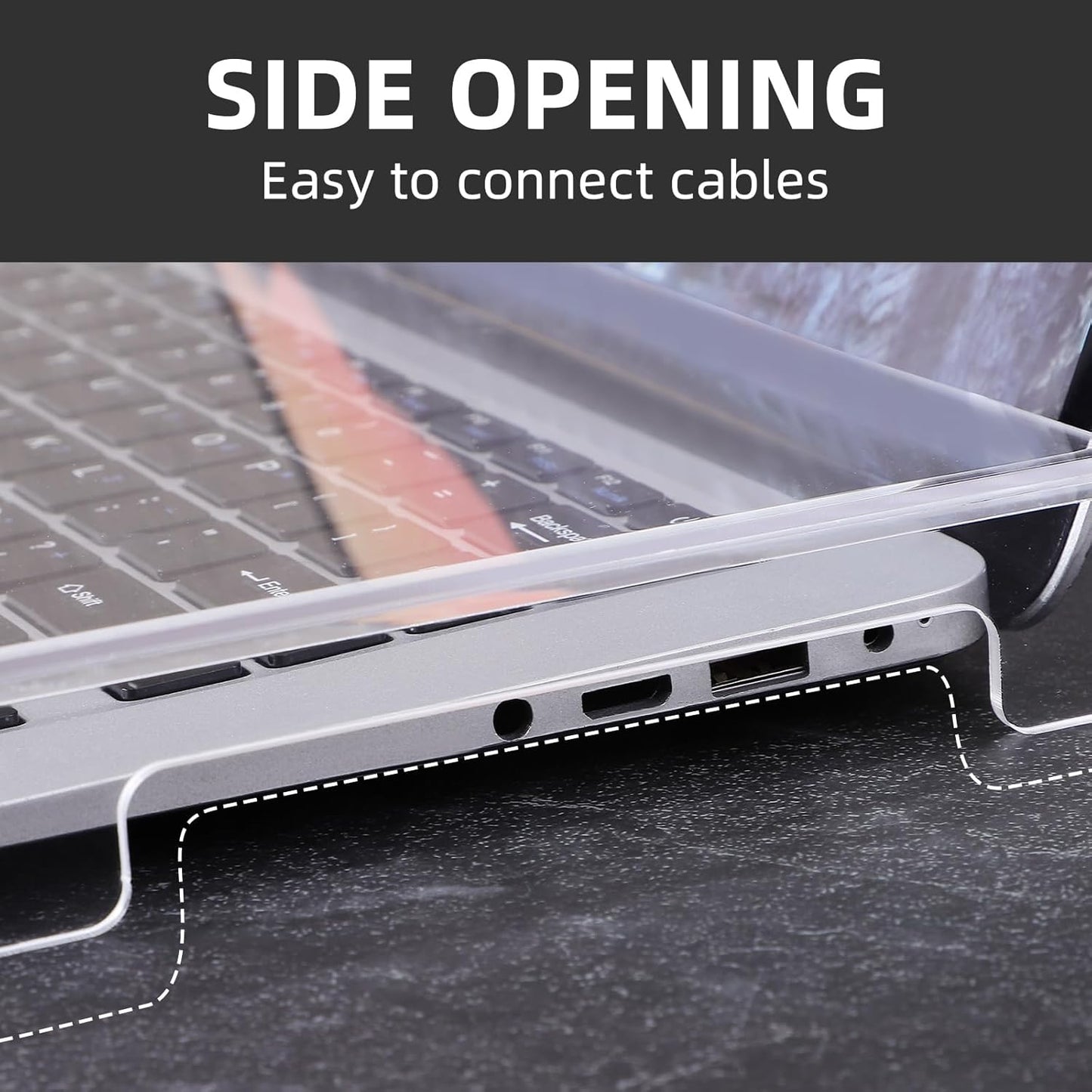 Laptop Keyboard Protector Cover Acrylic Clear Laptop Dust Case Anti-Cat Keyboard Cover Computer Mechanical Transparent Protector Suitable for 14inch Computer (13.8 * 9.8 * 0.6 Inch)