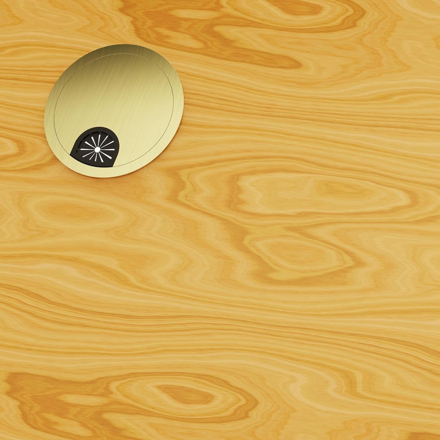 2 Pack Desk Grommet 2-3/8 Inch 60mm, Zinc Alloy Computer Desk Wire Hole Cover, Office Desktop Cord Cable Hole Metal Ring, Bronze Tone