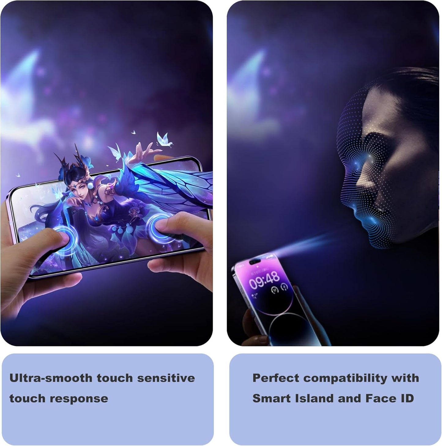 2 Pack Matte Privacy Screen Protector for iPhone 16 Pro Max Screen Protector Anti-Glare, Anti-Spy Tempered Glass Film, Smooth and Responsive Touch Anti-Scratch Glass