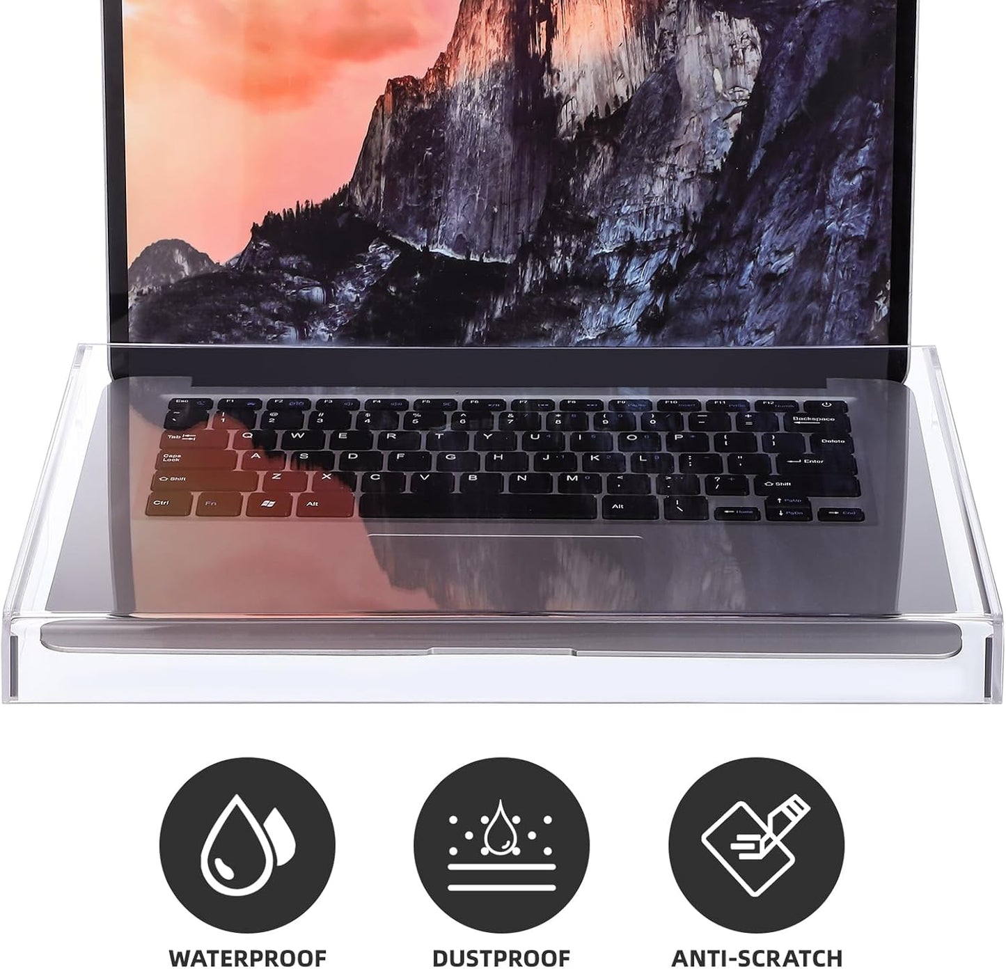 Laptop Keyboard Protector Cover Acrylic Clear Laptop Dust Case Anti-Cat Keyboard Cover Computer Mechanical Transparent Protector Suitable for 14inch Computer (13.8 * 9.8 * 0.6 Inch)