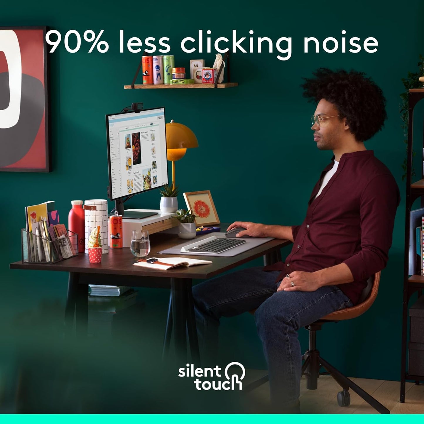 Logitech Signature Plus M750 Wireless Mouse – for Small to Medium Hands, SmartWheel, Bluetooth, Multi Device, 24-Month Battery, Silent Clicks, Customizable Side Buttons, Contoured Shape - Graphite