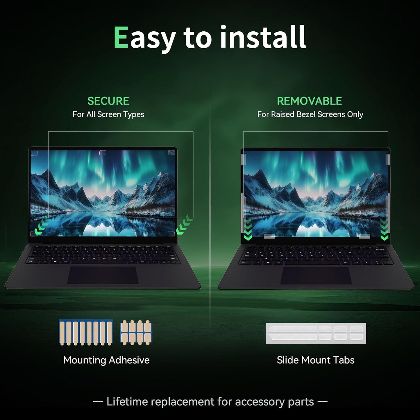 Laptop Privacy Screen 14 Inch, Laptop Screen Privacy Shield 16:9 Aspect Ratio Anti-Glare Blue Light Computer Monitor Protector,Removable 14in Filter for Lenovo HP Dell Acer Asus Thinkpad Envy Xps