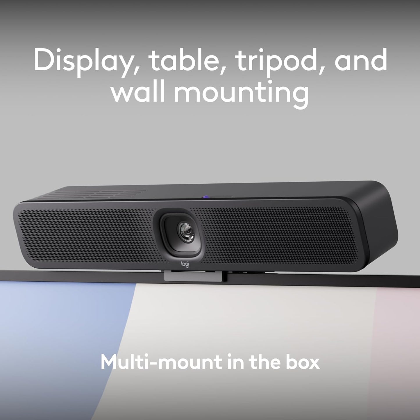 Logitech MeetUp 2 All-in-One USB Conference Room Camera, Compact Video Bar with Built-in AI Features, Works with Microsoft Teams, Zoom Rooms, Google Meet, and More