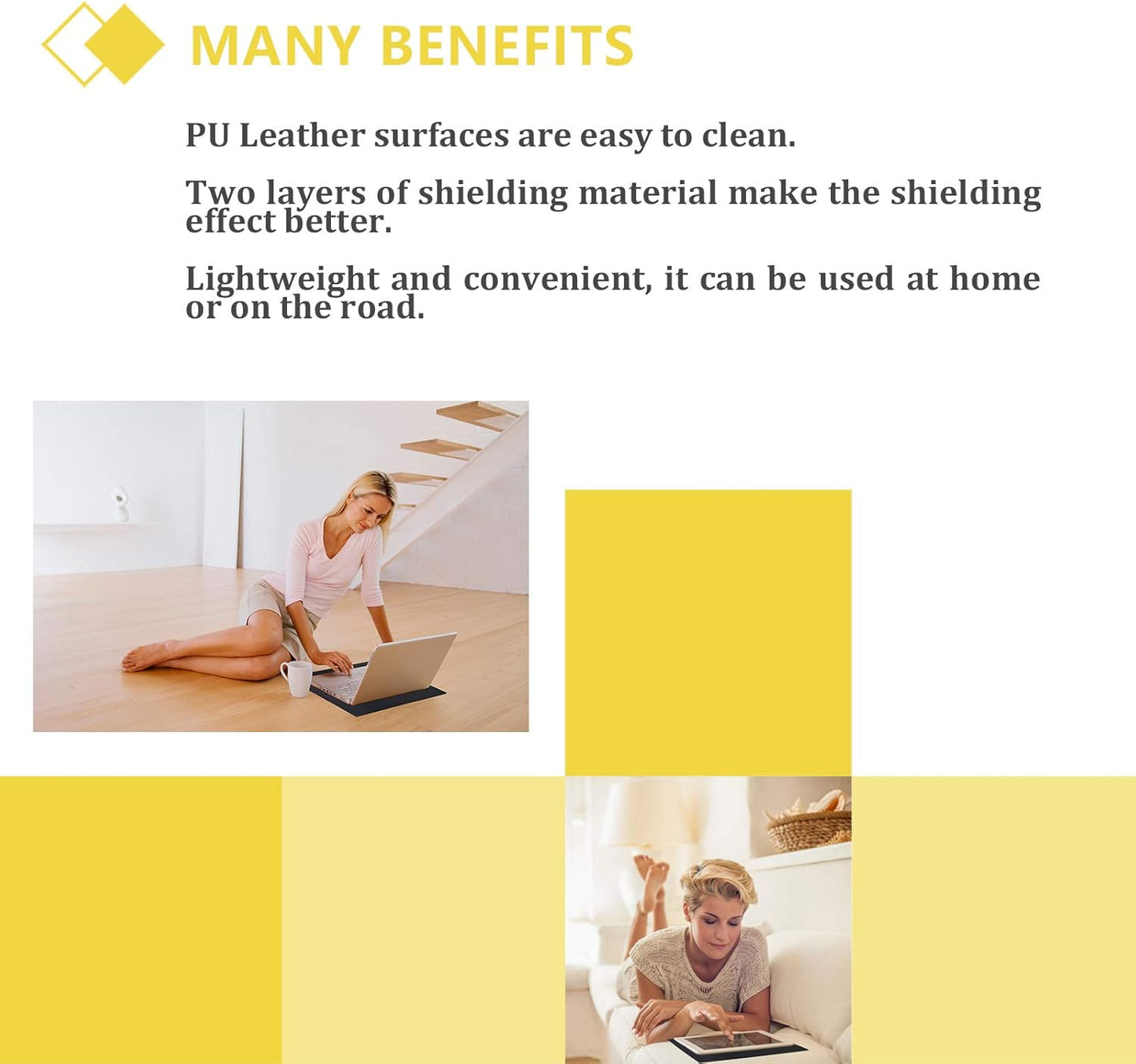 Laptop Protection Shield, Anti Radiation & Heat Shielding Laptop,to Protect The Body from The Impact, Fits Laptops, Notebooks, Table