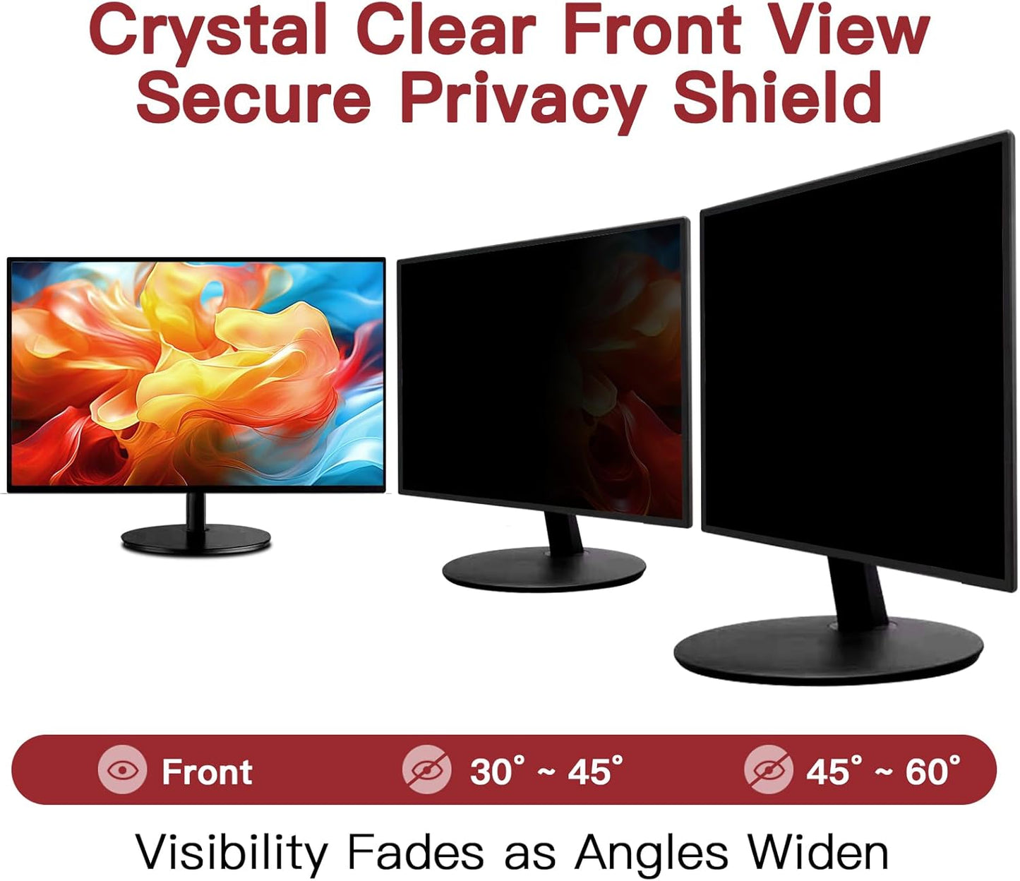 2 Pack 23.8 Inch Privacy Screen for Computer Monitor 16:9 Aspect Ratio, Eye Protection Anti Glare Computer Screen Cover, Removable Anti-Scratch Computer Screen Privacy Shield for 23.8'' Widescreen Monitor
