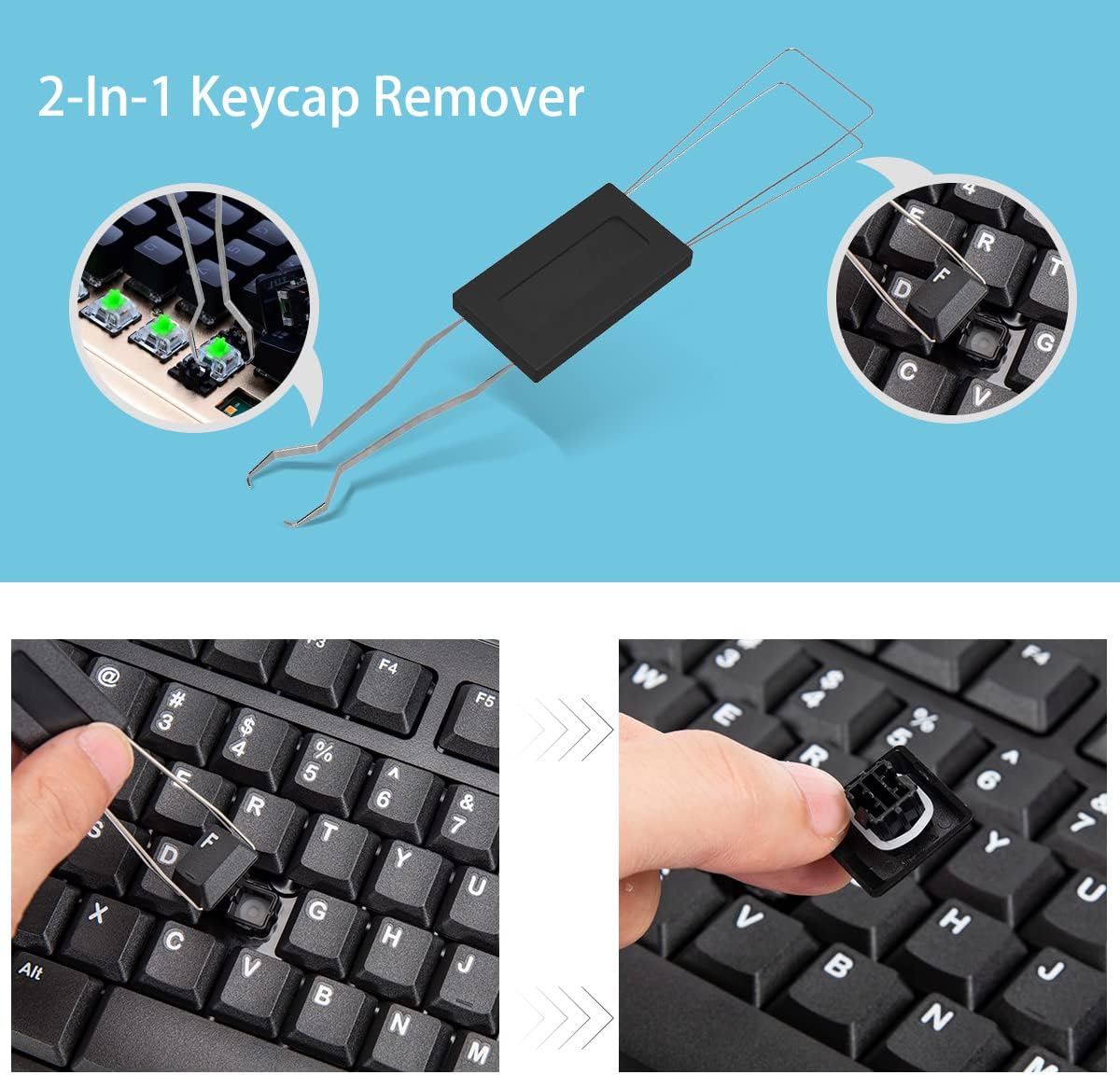 150PCS O Rings Keyboard Dampeners Rubber O-Ring Keyboard Silencer with Keycap Remover Tool for Cherry MX Switch Keyboard and Mechanical Keyboard Keys Dampeners