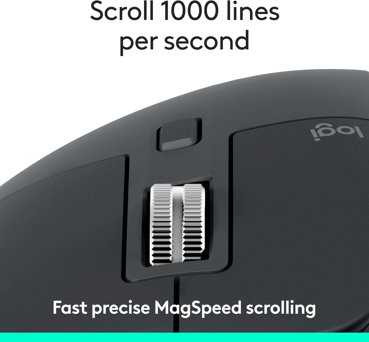 Logitech MX Master 3S Bluetooth Edition Wireless Mouse, No USB Receiver - Ultra-Fast Scrolling, Ergo, 8K DPI, Track on Glass, Quiet Clicks, Works with Apple Mac, Windows PC, Linux, Chrome - Graphite